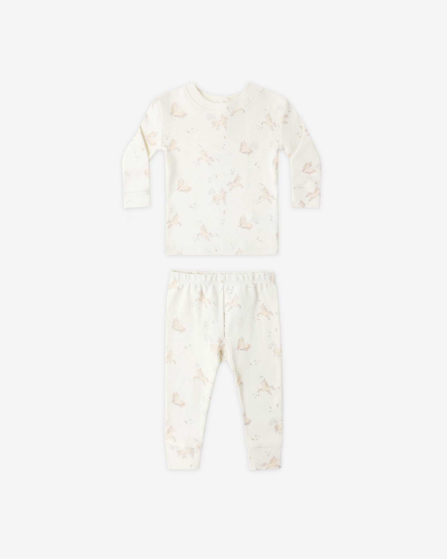 Jersey Pajama Set Unicorns - Rylee + Cru | Kids Clothes | Trendy Baby Clothes | Modern Infant Outfits |
