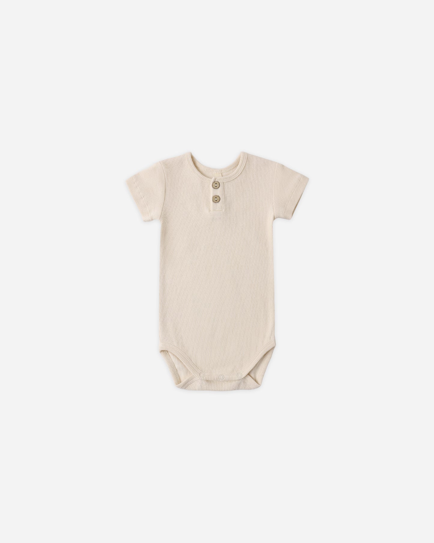 Ribbed Henley Bodysuit Ecru - Rylee + Cru | Kids Clothes | Trendy Baby Clothes | Modern Infant Outfits |