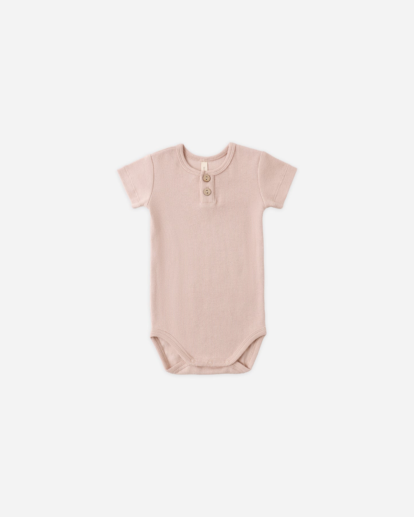 Ribbed Henley Bodysuit Blush - Rylee + Cru | Kids Clothes | Trendy Baby Clothes | Modern Infant Outfits |