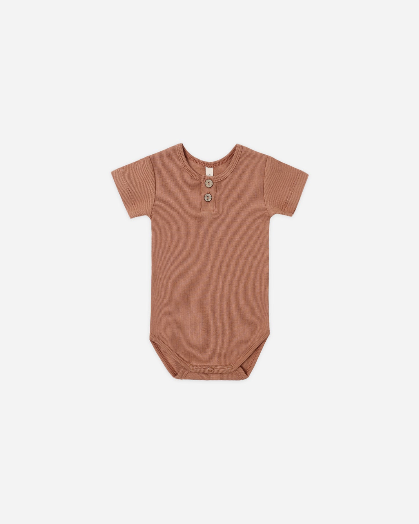 Ribbed Henley Bodysuit Poppy - Rylee + Cru | Kids Clothes | Trendy Baby Clothes | Modern Infant Outfits |
