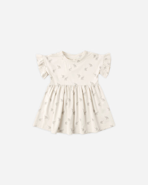 Bamboo Babydoll Dress Elephants – Quincy Mae