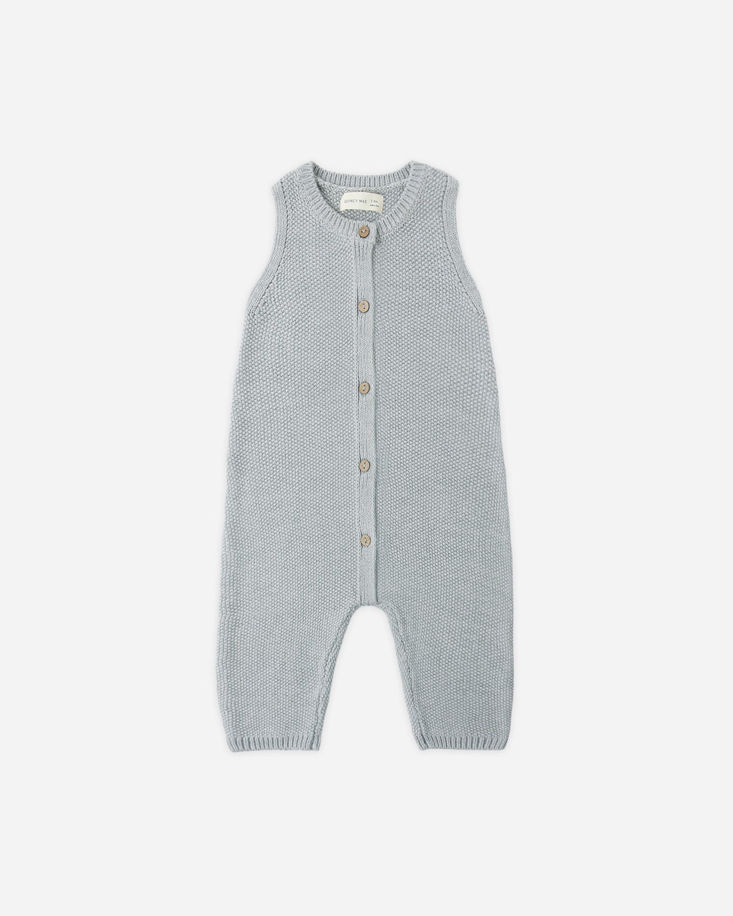Knit Jumpsuit Heathered Sky - Rylee + Cru | Kids Clothes | Trendy Baby Clothes | Modern Infant Outfits |