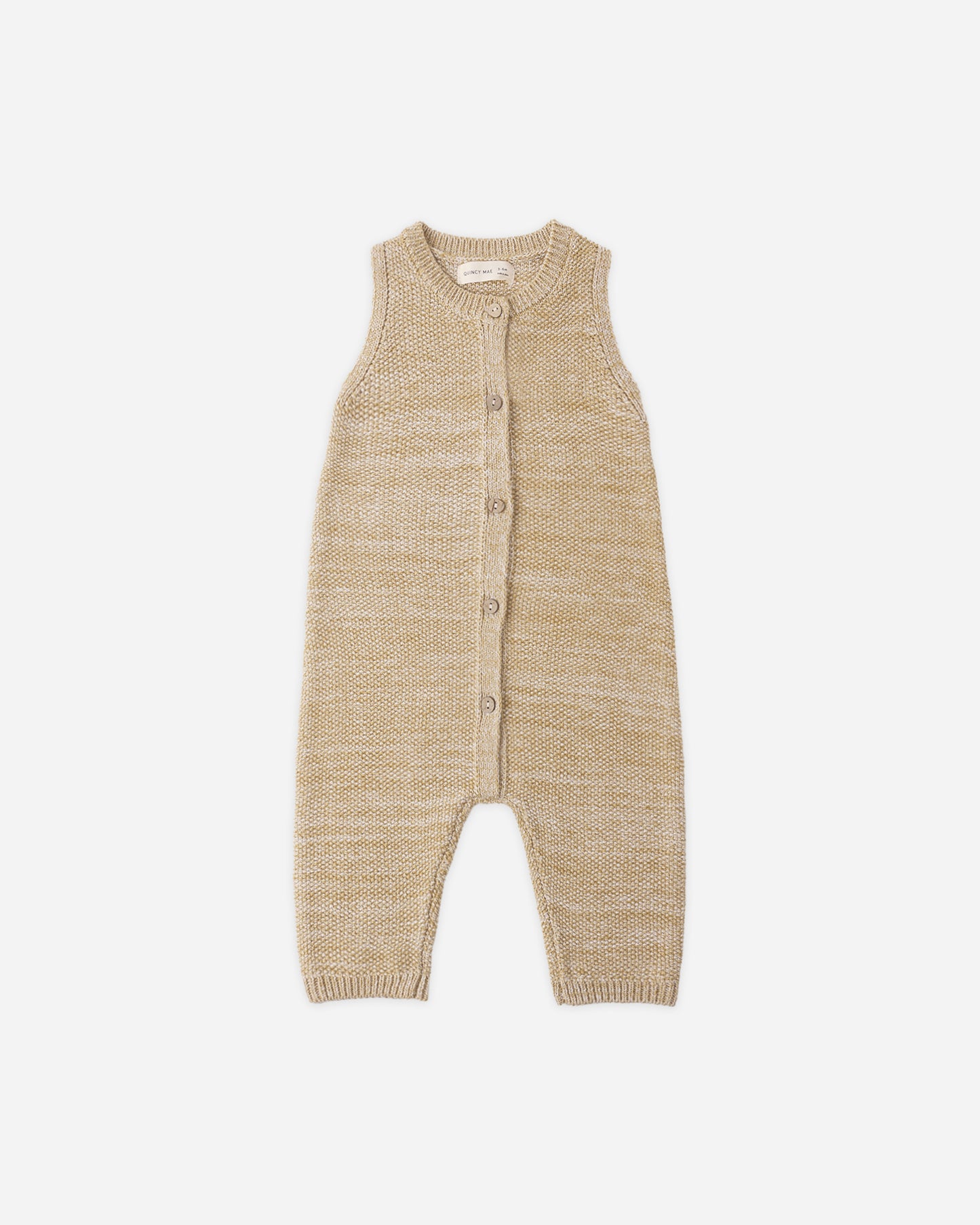 Knit Jumpsuit Heathered Honey - Rylee + Cru | Kids Clothes | Trendy Baby Clothes | Modern Infant Outfits |