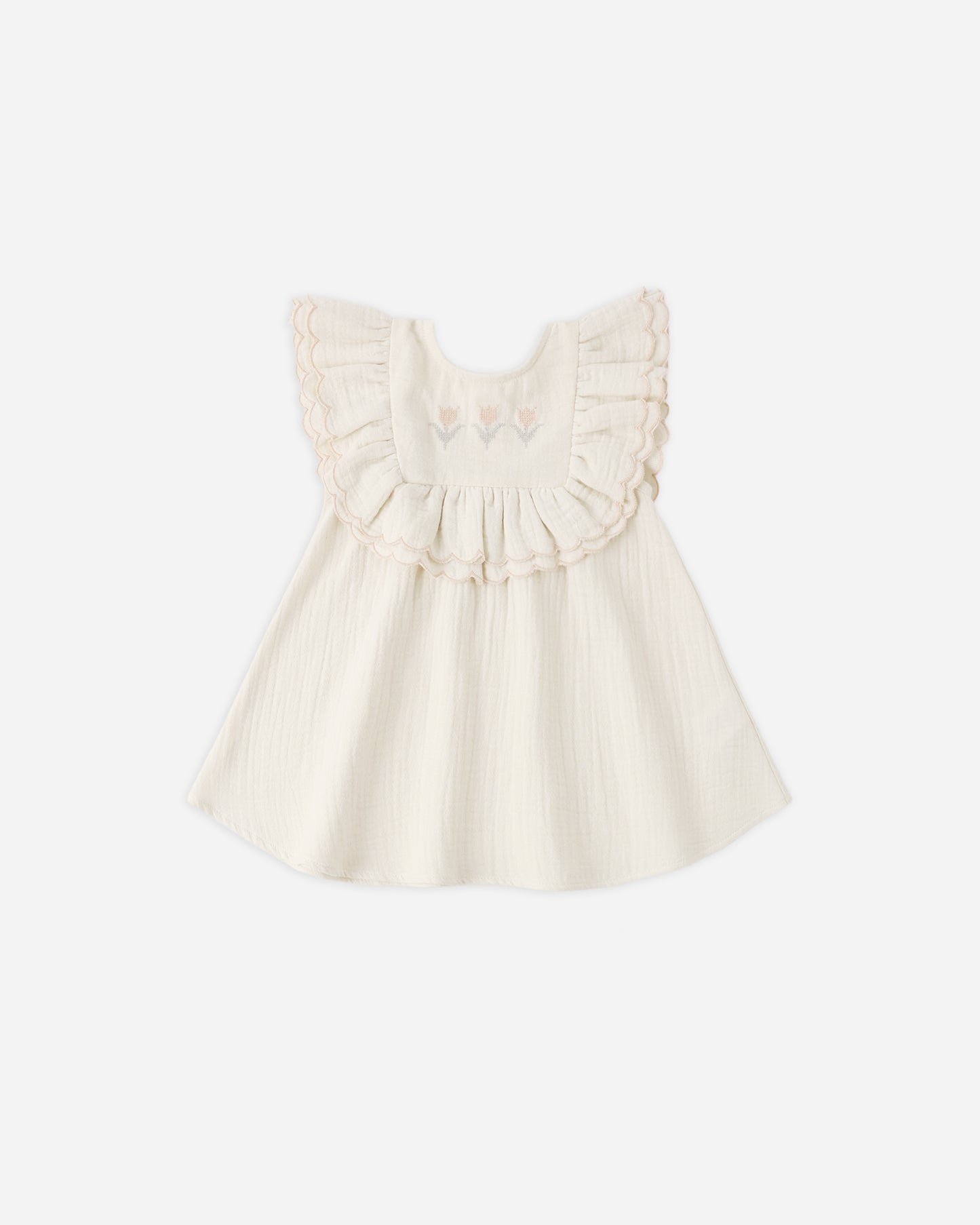 Lulu Dress Natural - Rylee + Cru | Kids Clothes | Trendy Baby Clothes | Modern Infant Outfits |