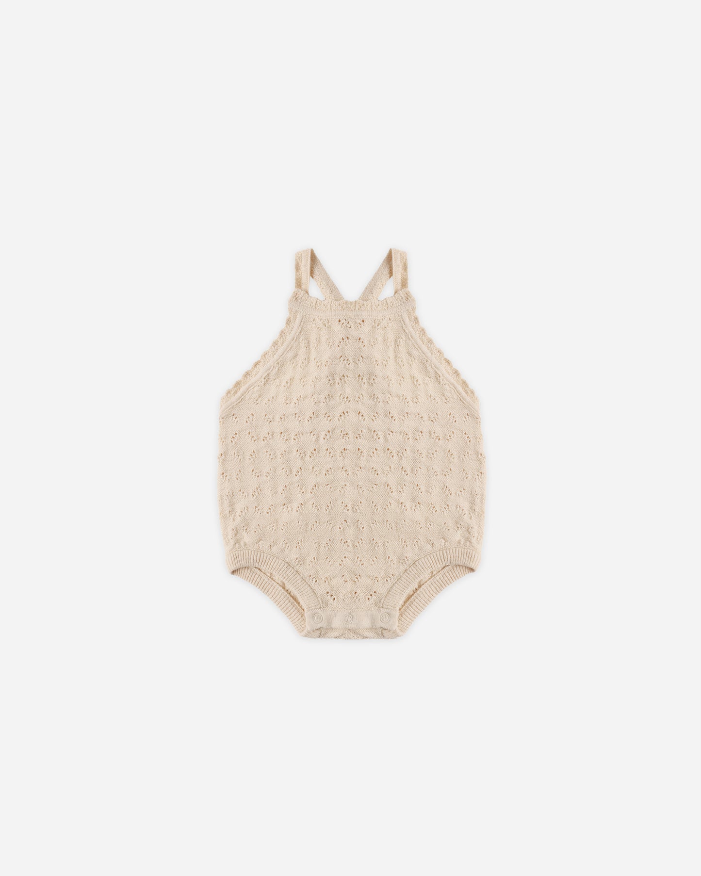 Annie Knit Romper Ecru - Rylee + Cru | Kids Clothes | Trendy Baby Clothes | Modern Infant Outfits |
