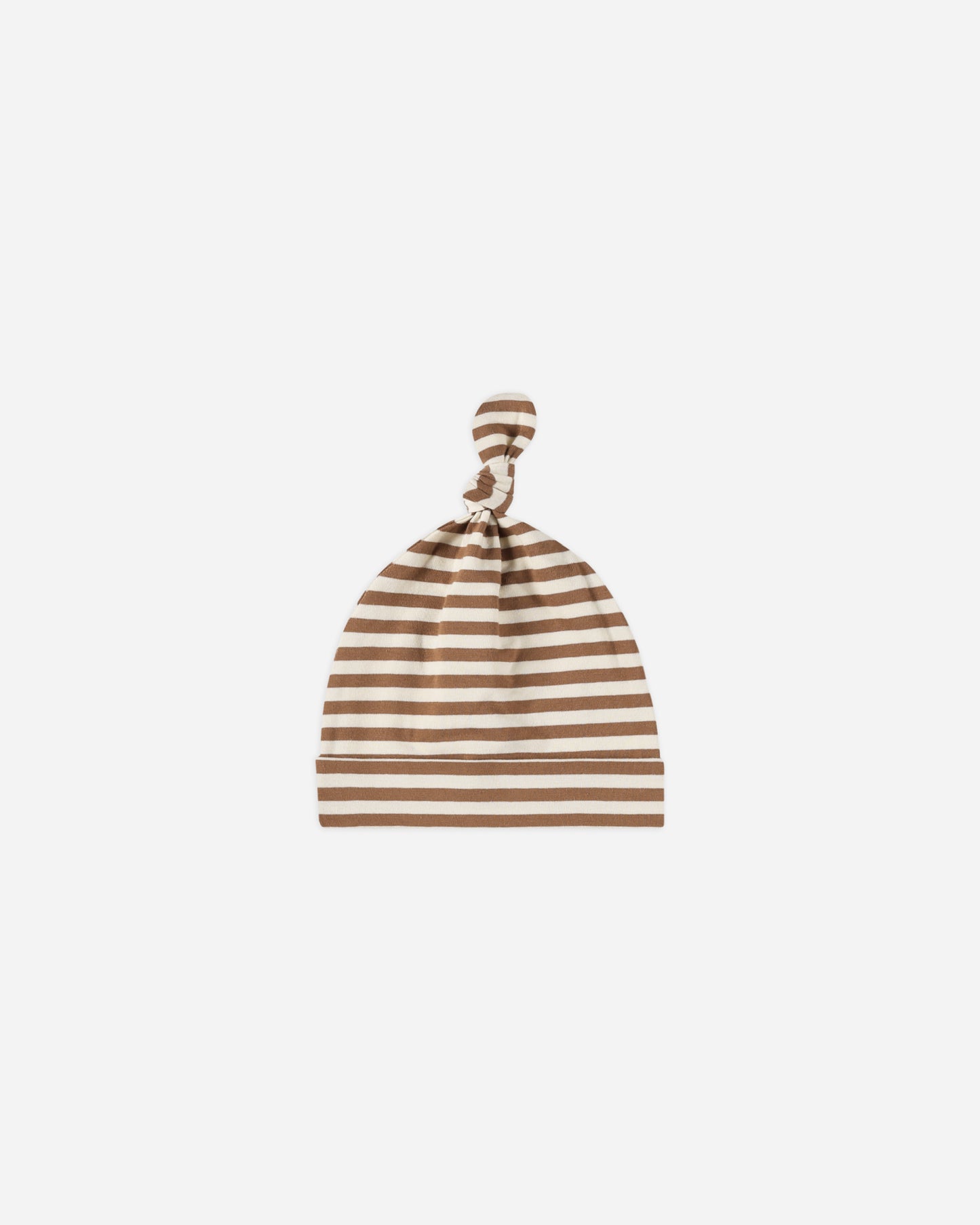 Knotted Baby Hat || Cinnamon Stripe