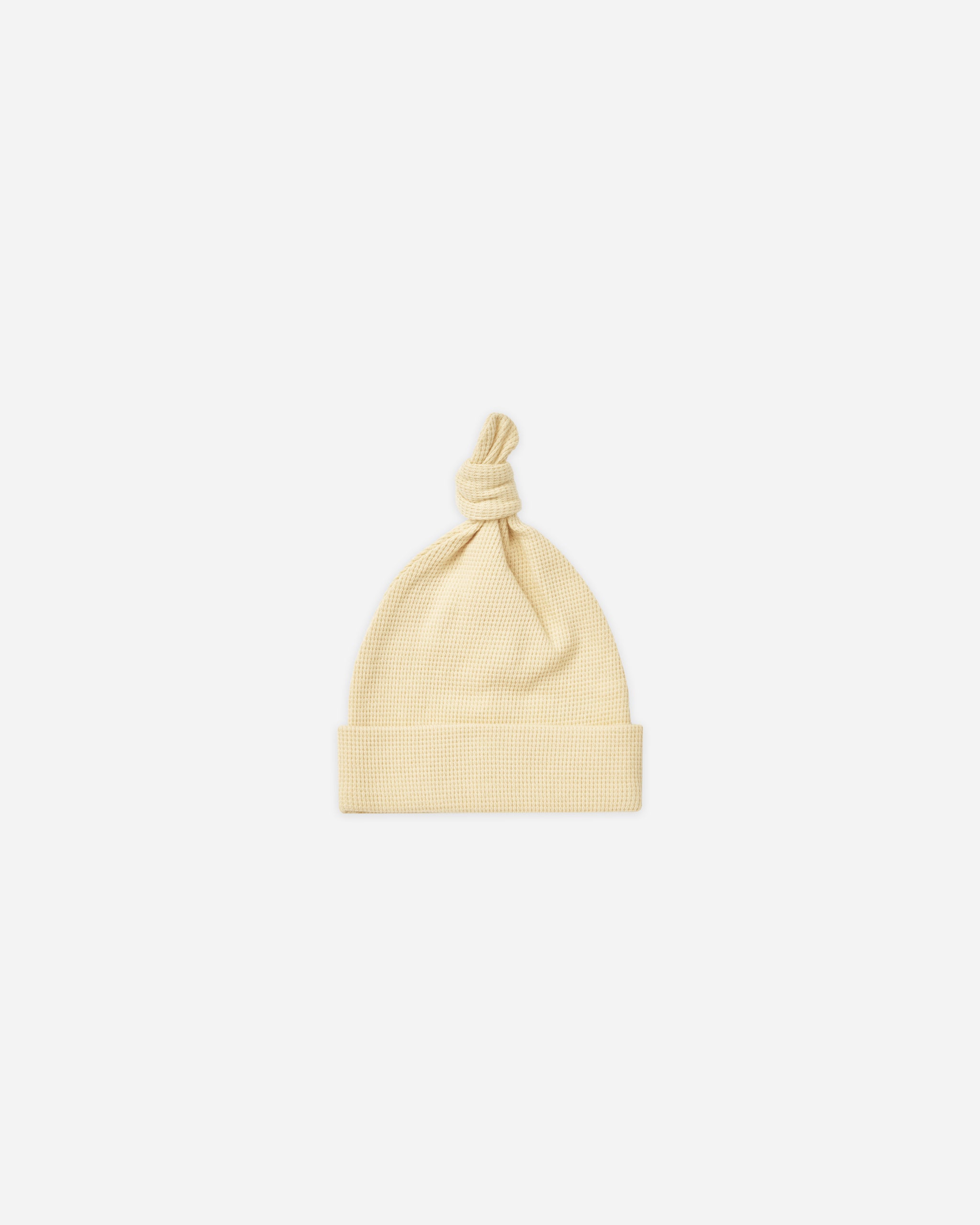 Waffle Knotted Baby Hat || Lemon - Rylee + Cru | Kids Clothes | Trendy Baby Clothes | Modern Infant Outfits |
