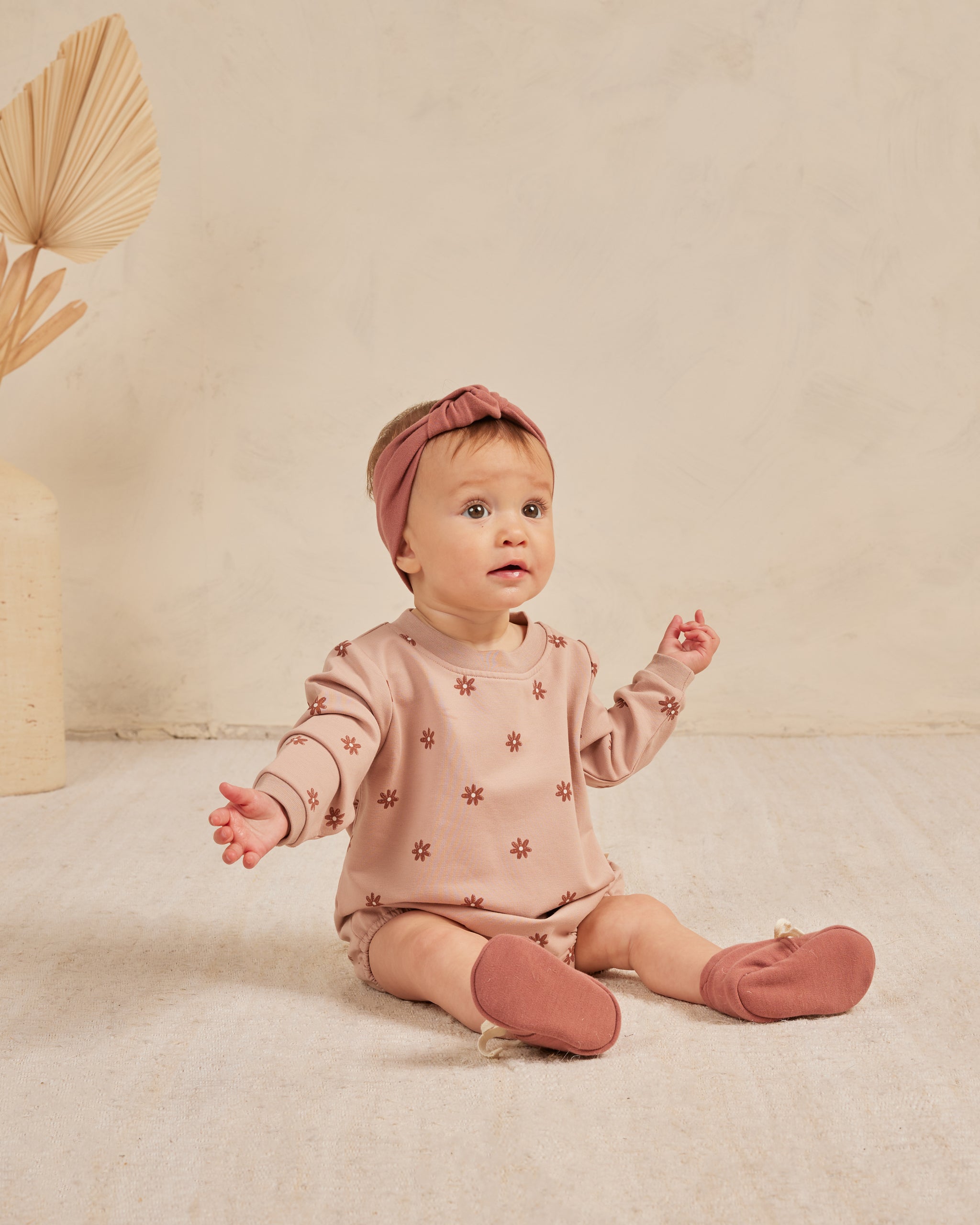 Baby Booties || Berry - Rylee + Cru | Kids Clothes | Trendy Baby Clothes | Modern Infant Outfits |