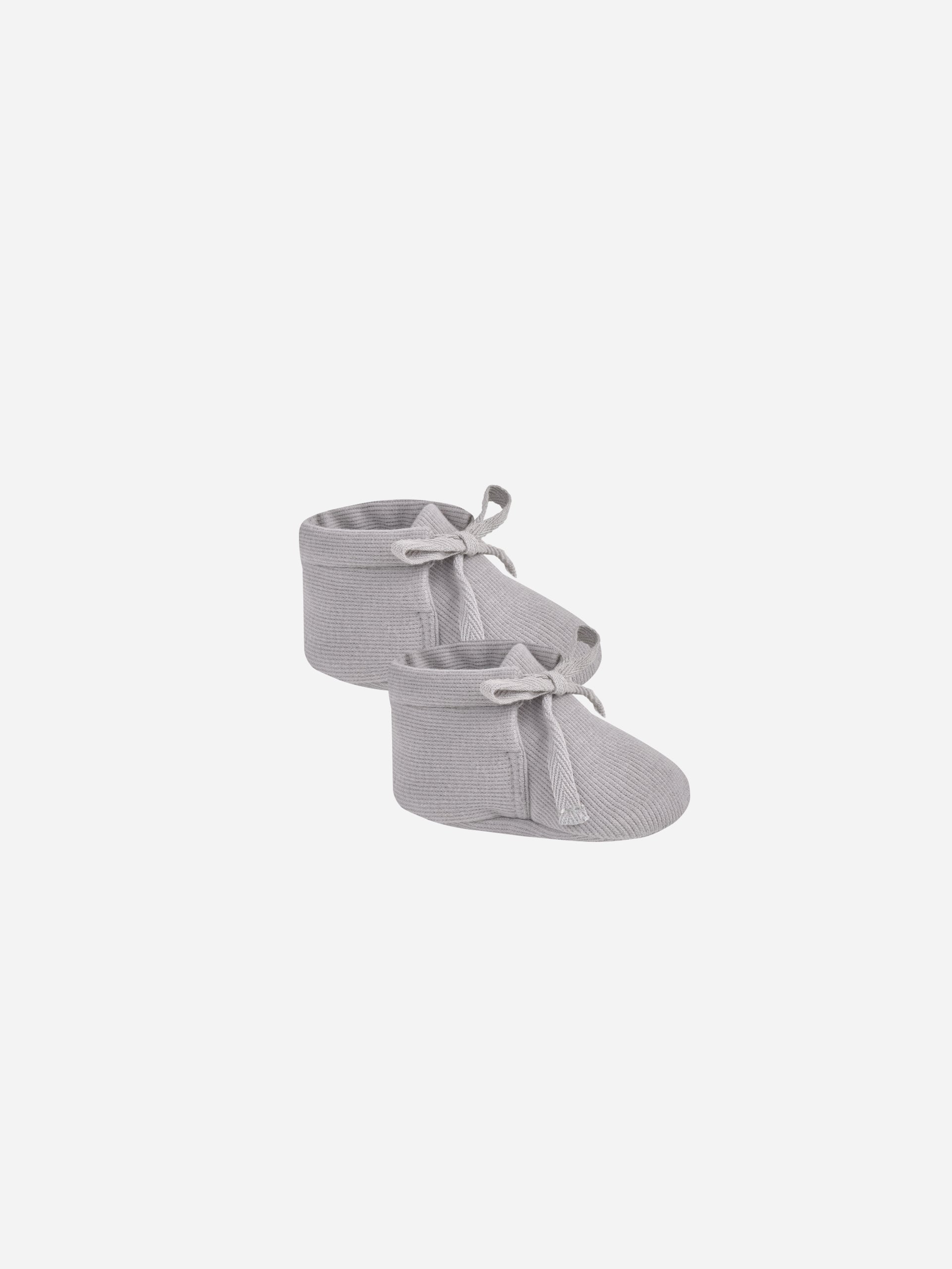 Ribbed Baby Booties || Periwinkle - Rylee + Cru | Kids Clothes | Trendy Baby Clothes | Modern Infant Outfits |