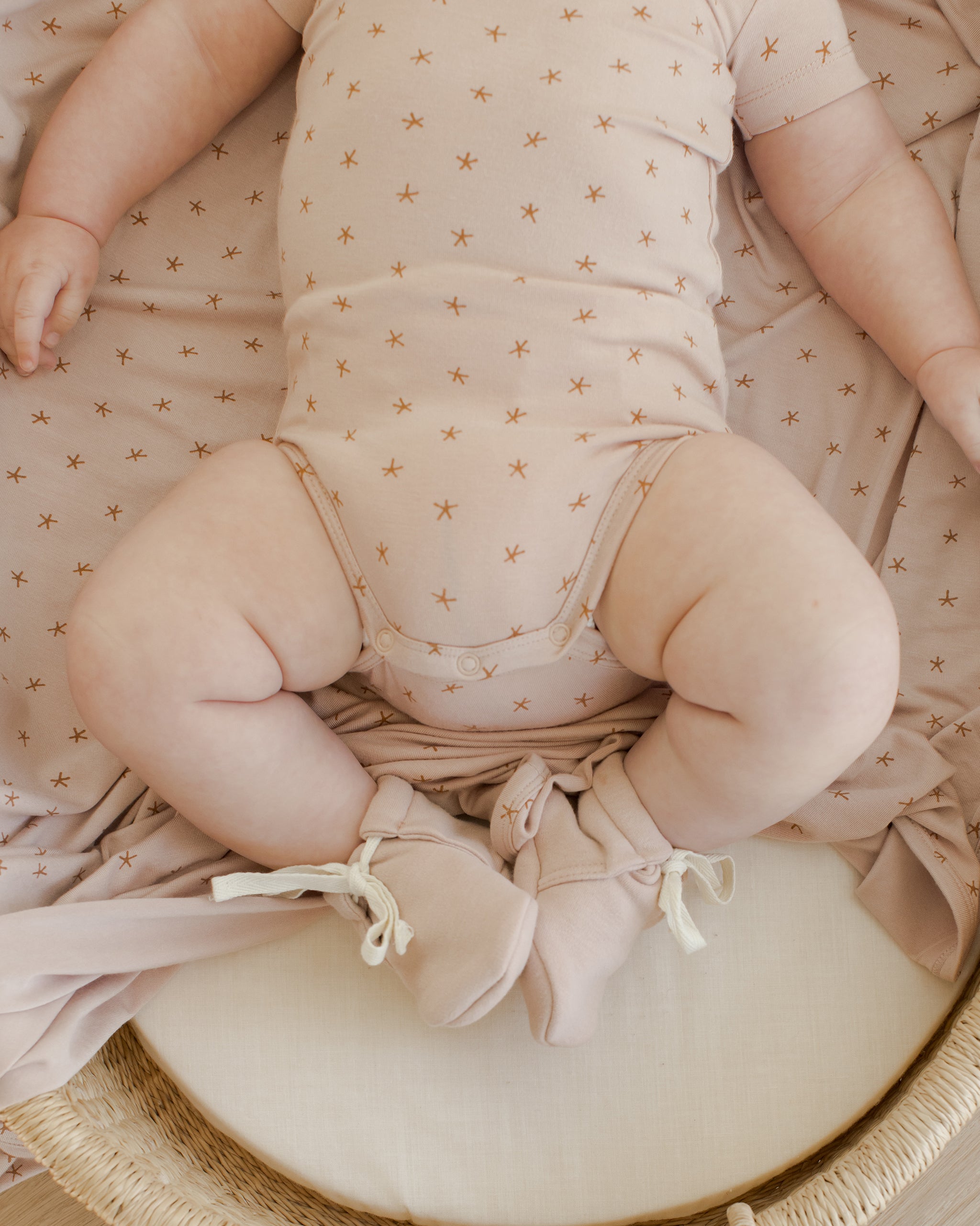 Baby Booties || Blush - Rylee + Cru | Kids Clothes | Trendy Baby Clothes | Modern Infant Outfits |