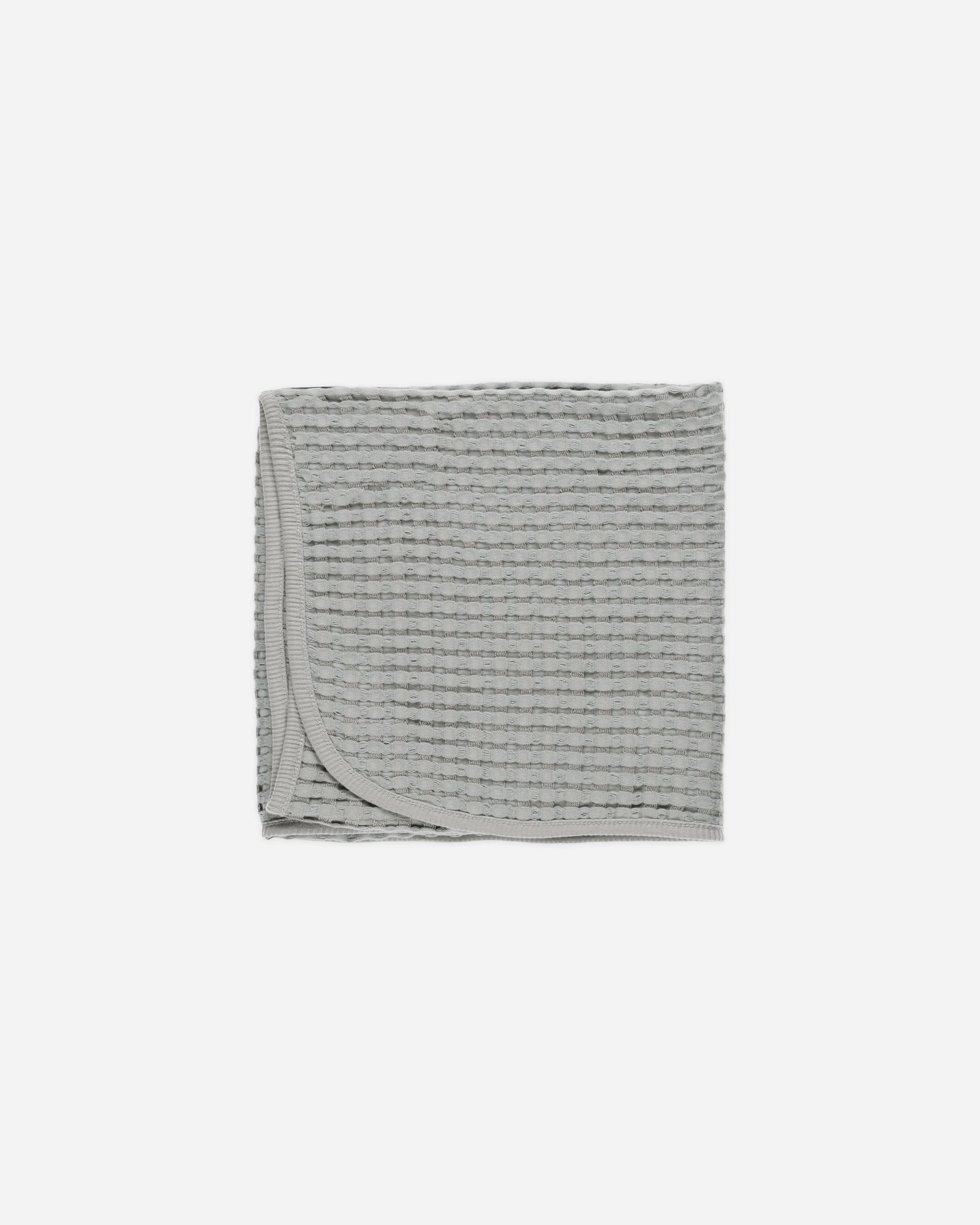 Waffle Baby Blanket || Dusty Blue