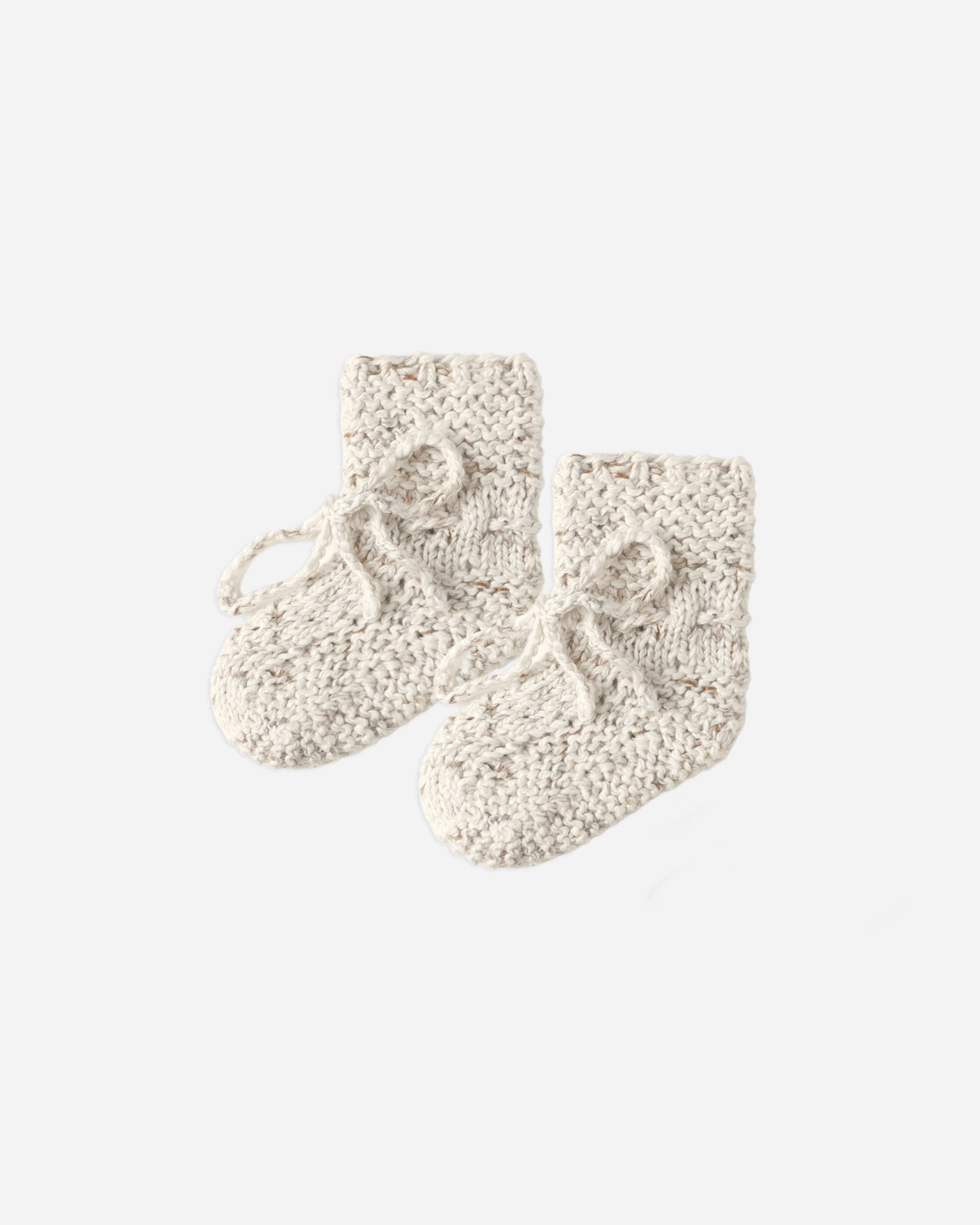 Knit Booties || Natural Confetti - Rylee + Cru | Kids Clothes | Trendy Baby Clothes | Modern Infant Outfits |