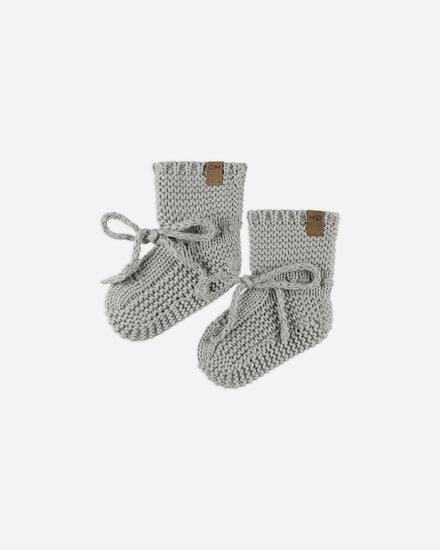 Knit Booties || Dusty Blue