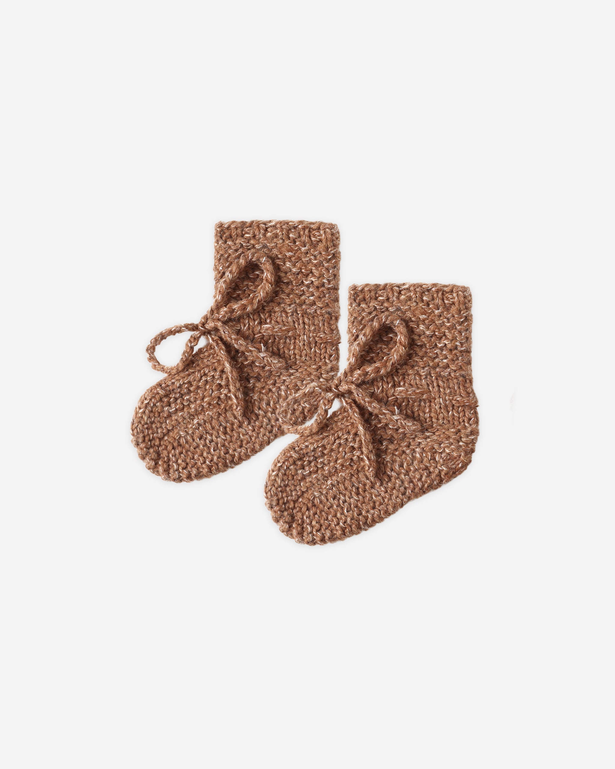 Knit Booties || Heathered Cedar - Rylee + Cru | Kids Clothes | Trendy Baby Clothes | Modern Infant Outfits |