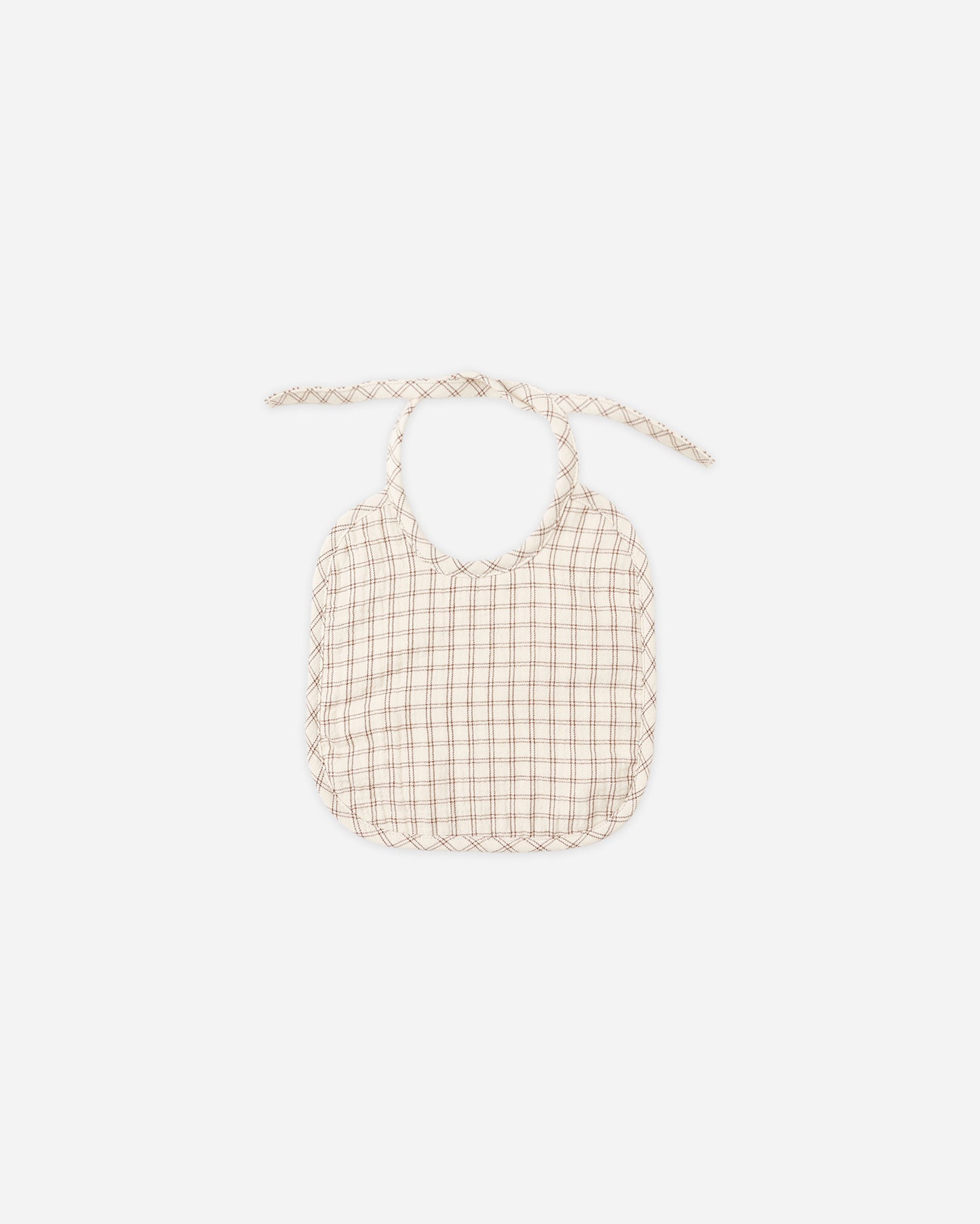 Woven Tie Bib || Cedar Check - Rylee + Cru | Kids Clothes | Trendy Baby Clothes | Modern Infant Outfits |