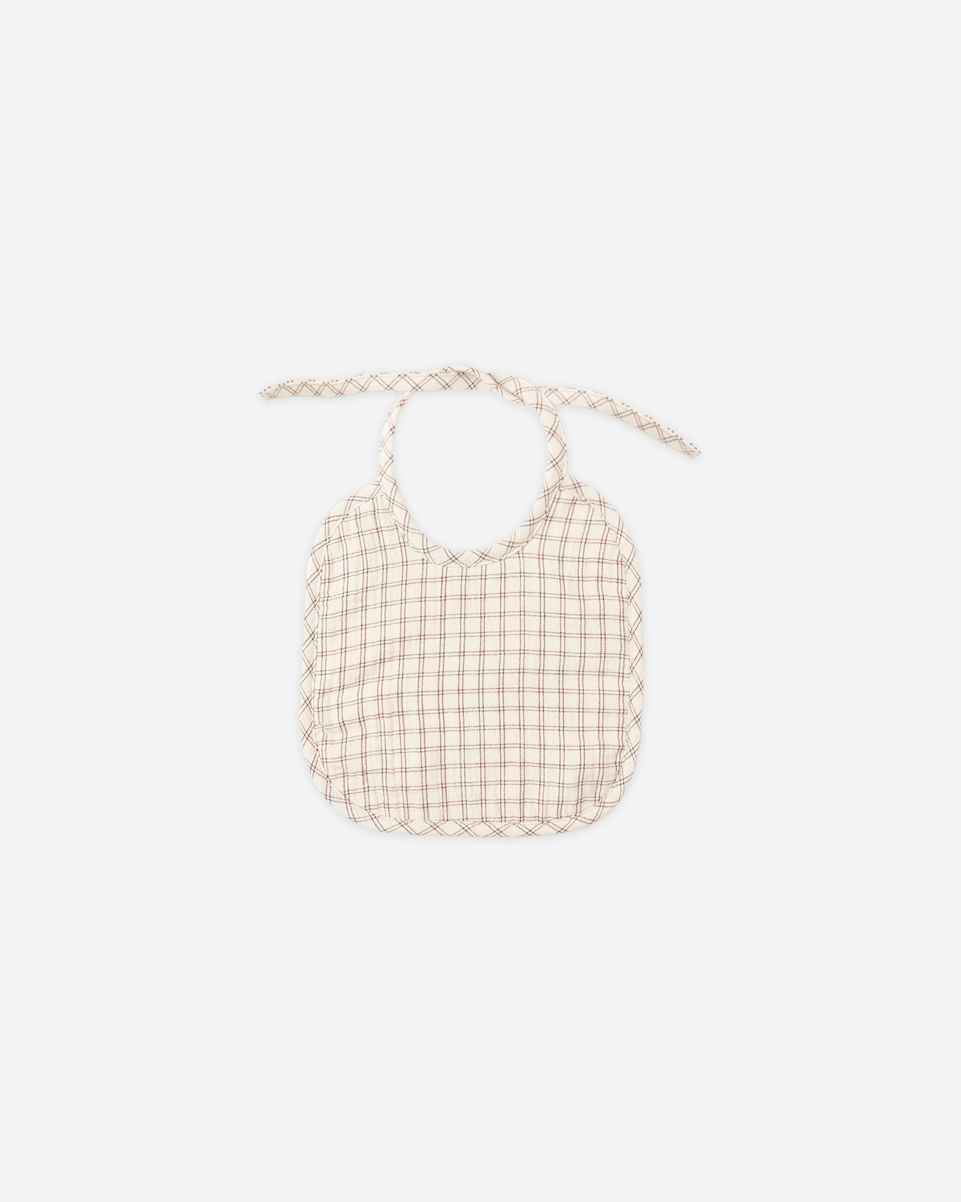 Woven Tie Bib || Cedar Check - Rylee + Cru | Kids Clothes | Trendy Baby Clothes | Modern Infant Outfits |