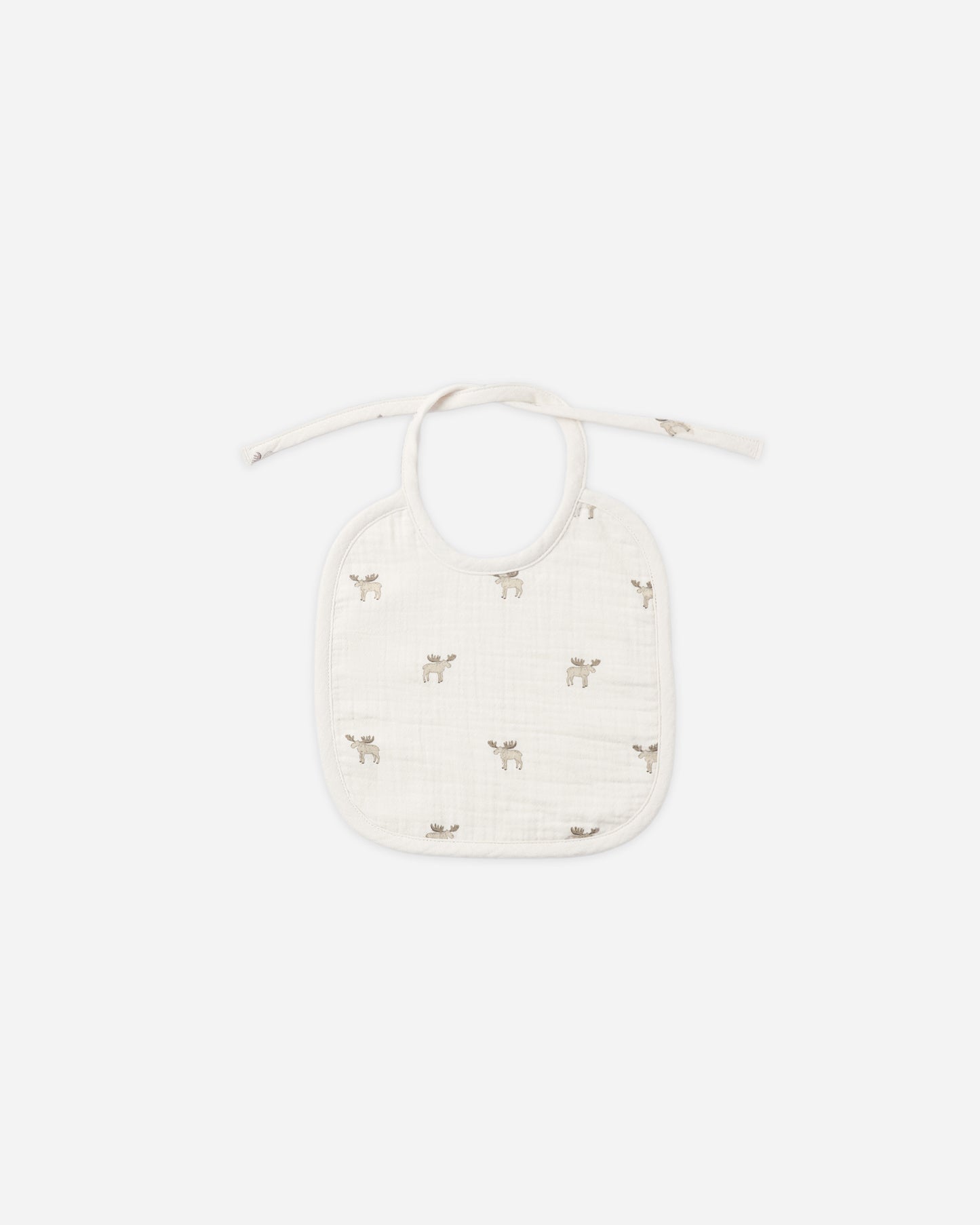 Woven Tie Bib Moose - Rylee + Cru | Kids Clothes | Trendy Baby Clothes | Modern Infant Outfits |