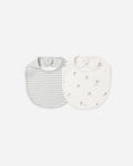 Jersey Snap Bib, 2 Pack Sheep, Cloud Stripe - Rylee + Cru | Kids Clothes | Trendy Baby Clothes | Modern Infant Outfits |