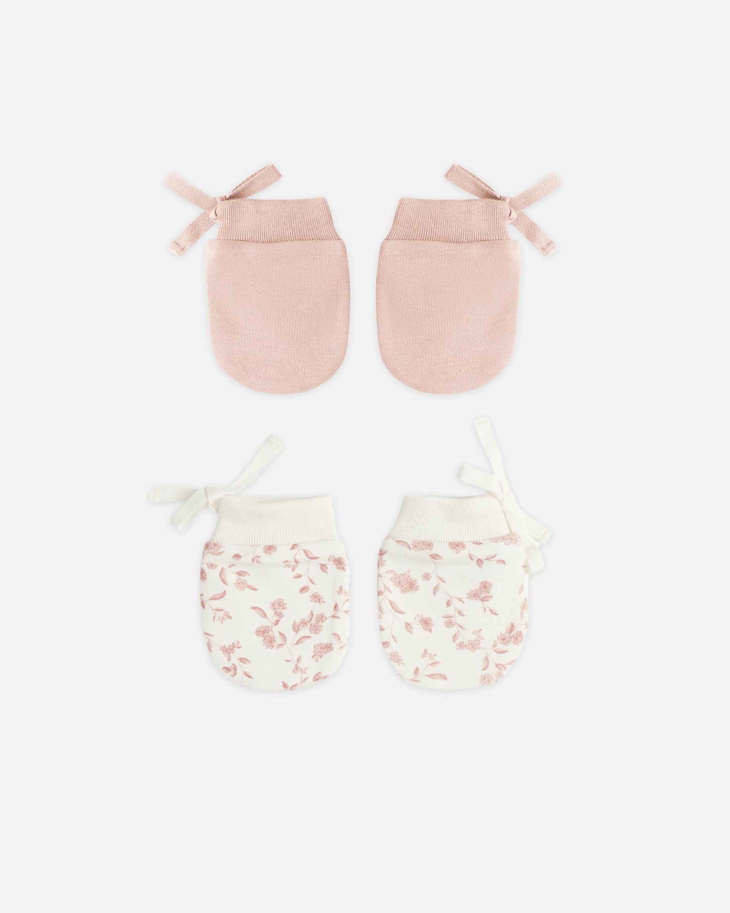 No Scratch Mittens, Set Of 2 || Rose, French Garden - Rylee + Cru | Kids Clothes | Trendy Baby Clothes | Modern Infant Outfits |