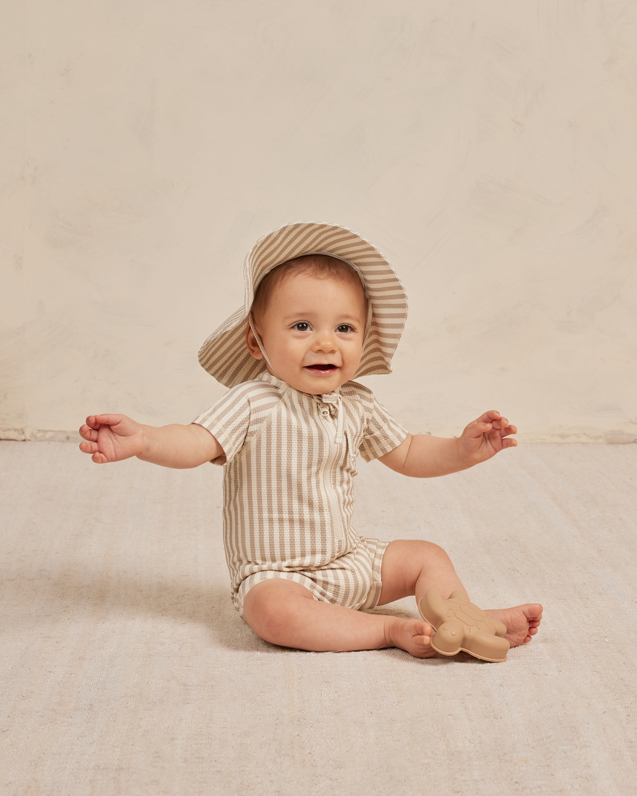 Sun Hat || Ash Stripe - Rylee + Cru | Kids Clothes | Trendy Baby Clothes | Modern Infant Outfits |