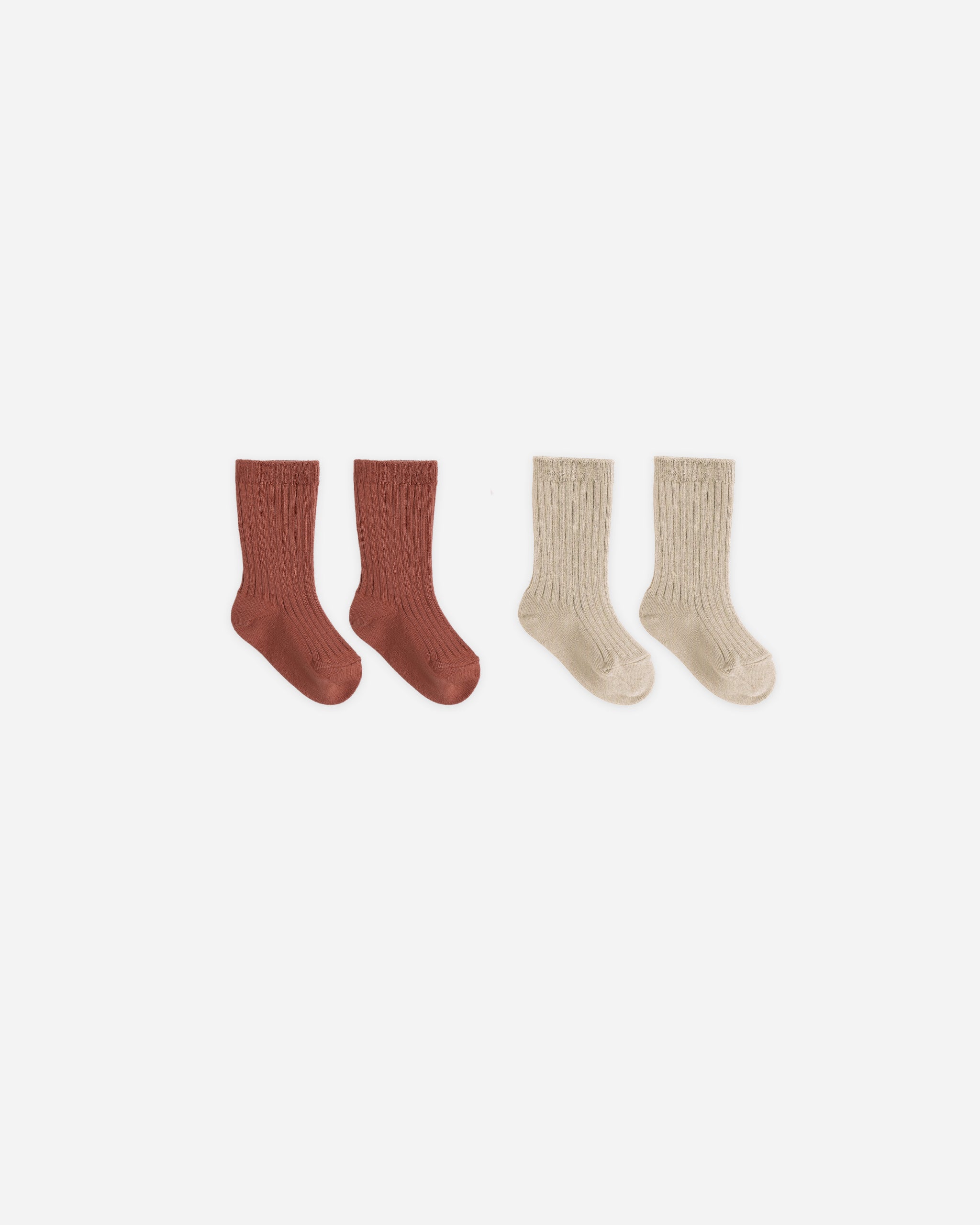 Socks Set || Cranberry, Oat - Rylee + Cru | Kids Clothes | Trendy Baby Clothes | Modern Infant Outfits |