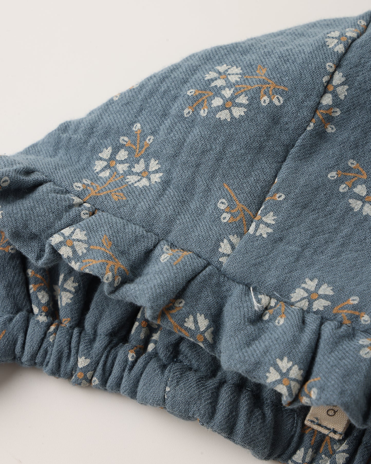 Woven Ruffle Bonnet || Blue Ditsy - Rylee + Cru | Kids Clothes | Trendy Baby Clothes | Modern Infant Outfits |