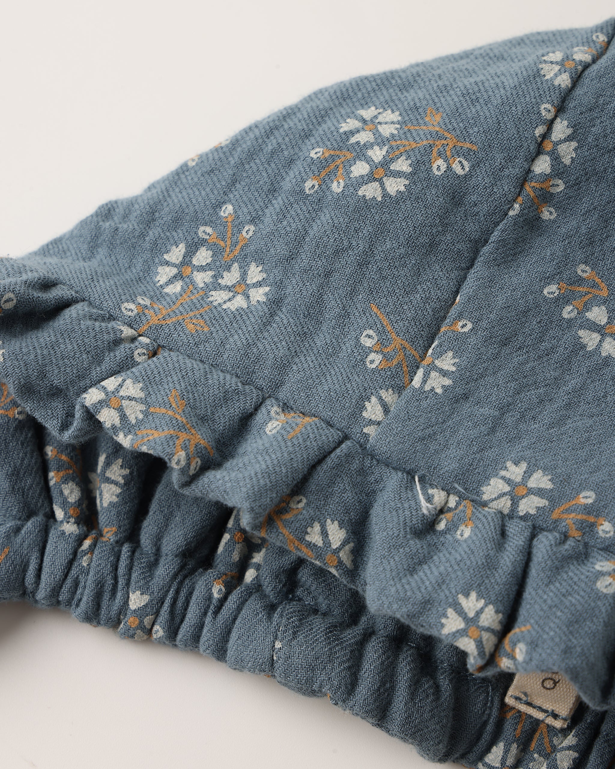 Woven Ruffle Bonnet || Blue Ditsy - Rylee + Cru | Kids Clothes | Trendy Baby Clothes | Modern Infant Outfits |