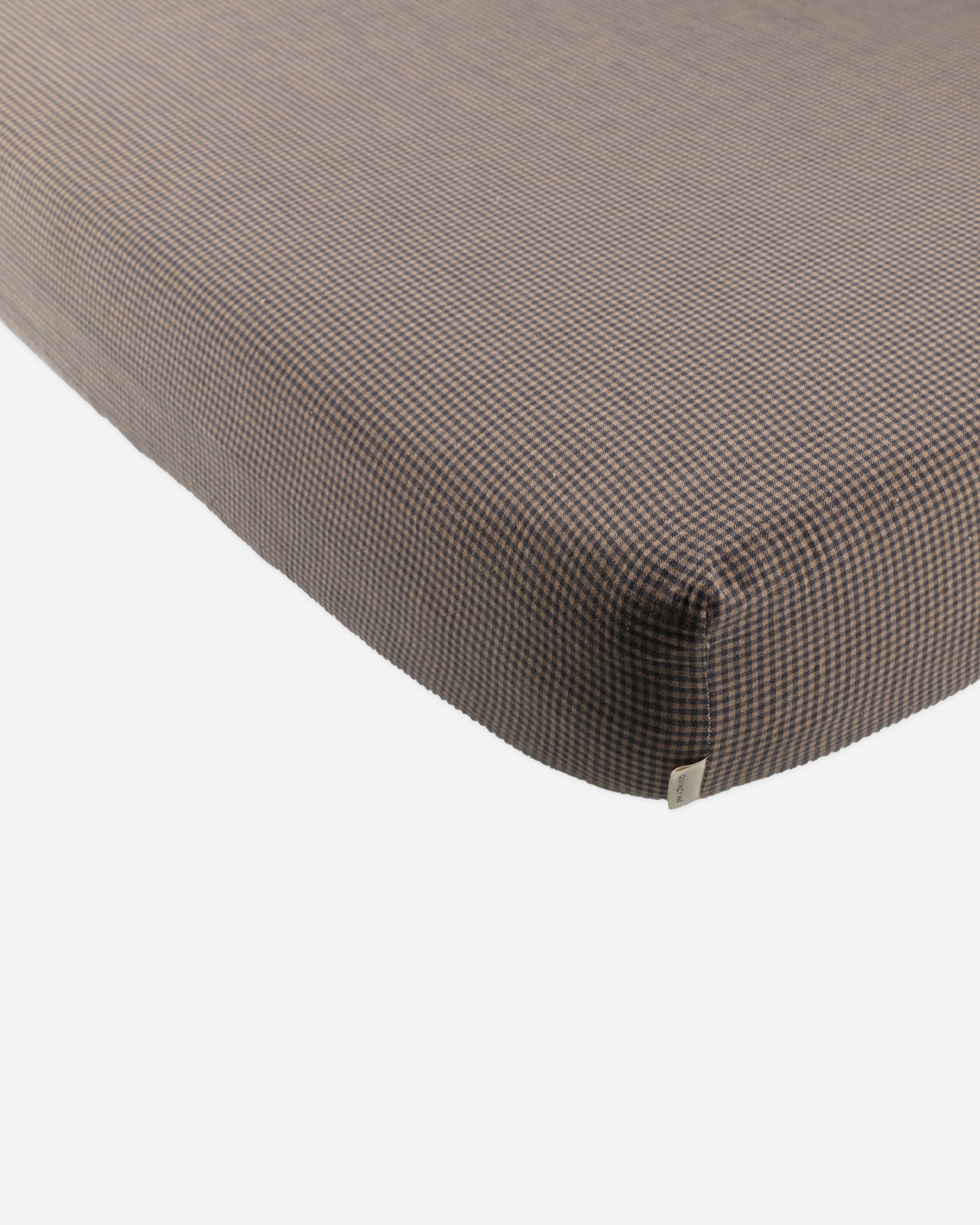 Woven Crib Sheet || Indigo Gingham