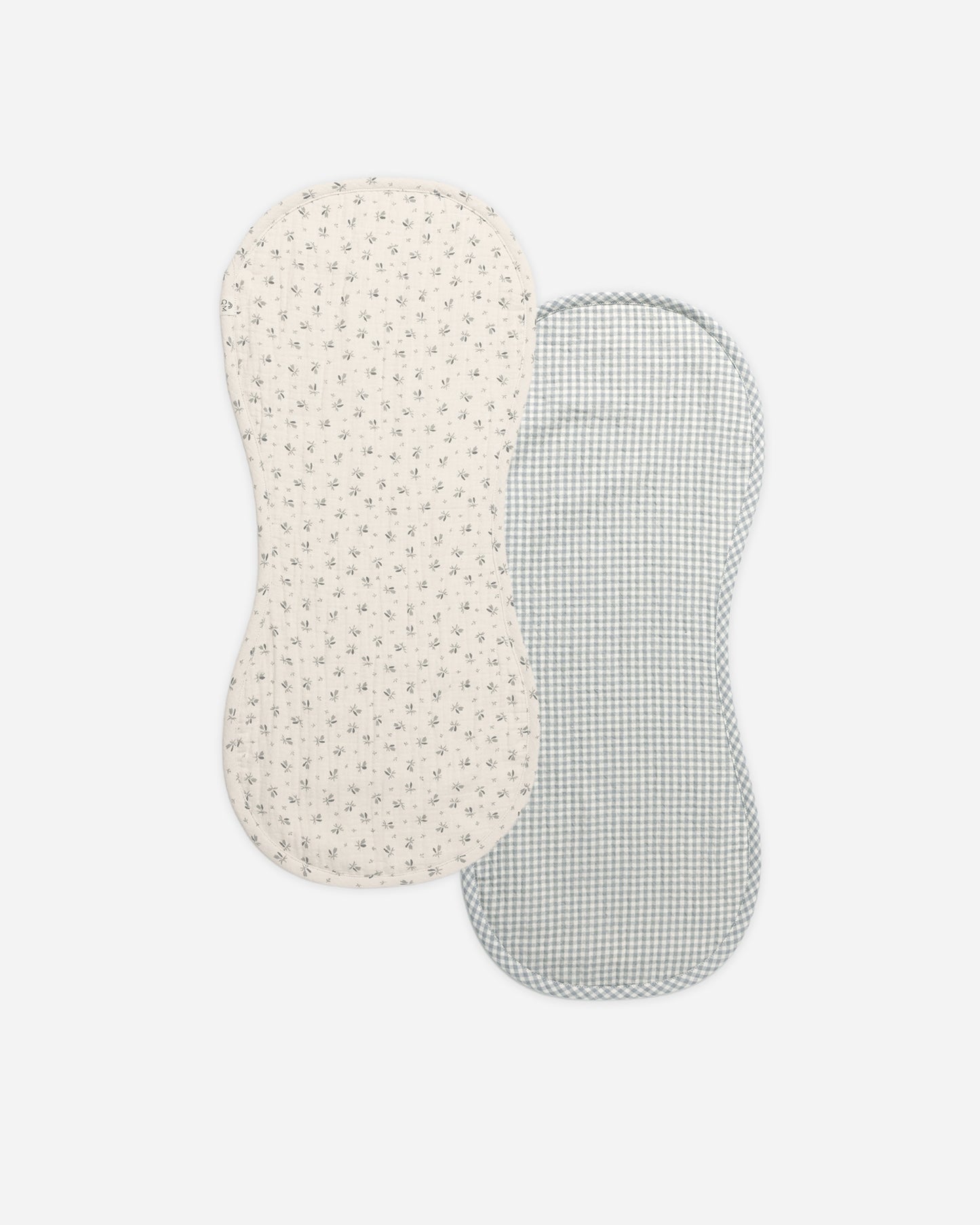 Burp Cloth, 2 Pack  || Bluebell, Blue Gingham - Rylee + Cru | Kids Clothes | Trendy Baby Clothes | Modern Infant Outfits |