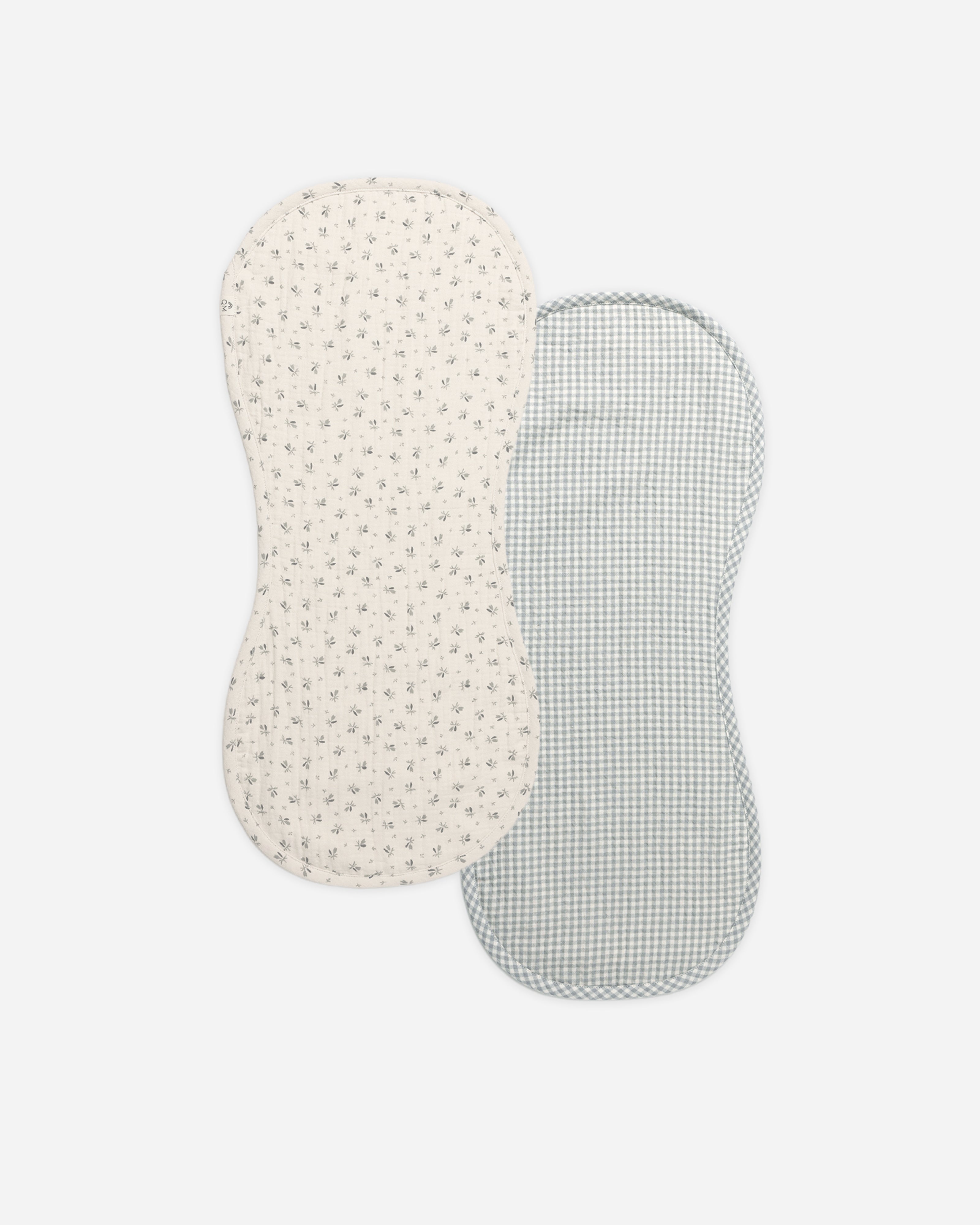 Burp Cloth, 2 Pack  || Bluebell, Blue Gingham - Rylee + Cru | Kids Clothes | Trendy Baby Clothes | Modern Infant Outfits |