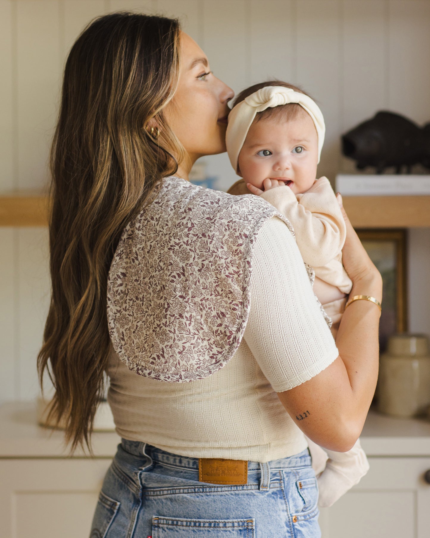 Burp Cloth, 2 Pack || Mauve, Mauve Ditsy