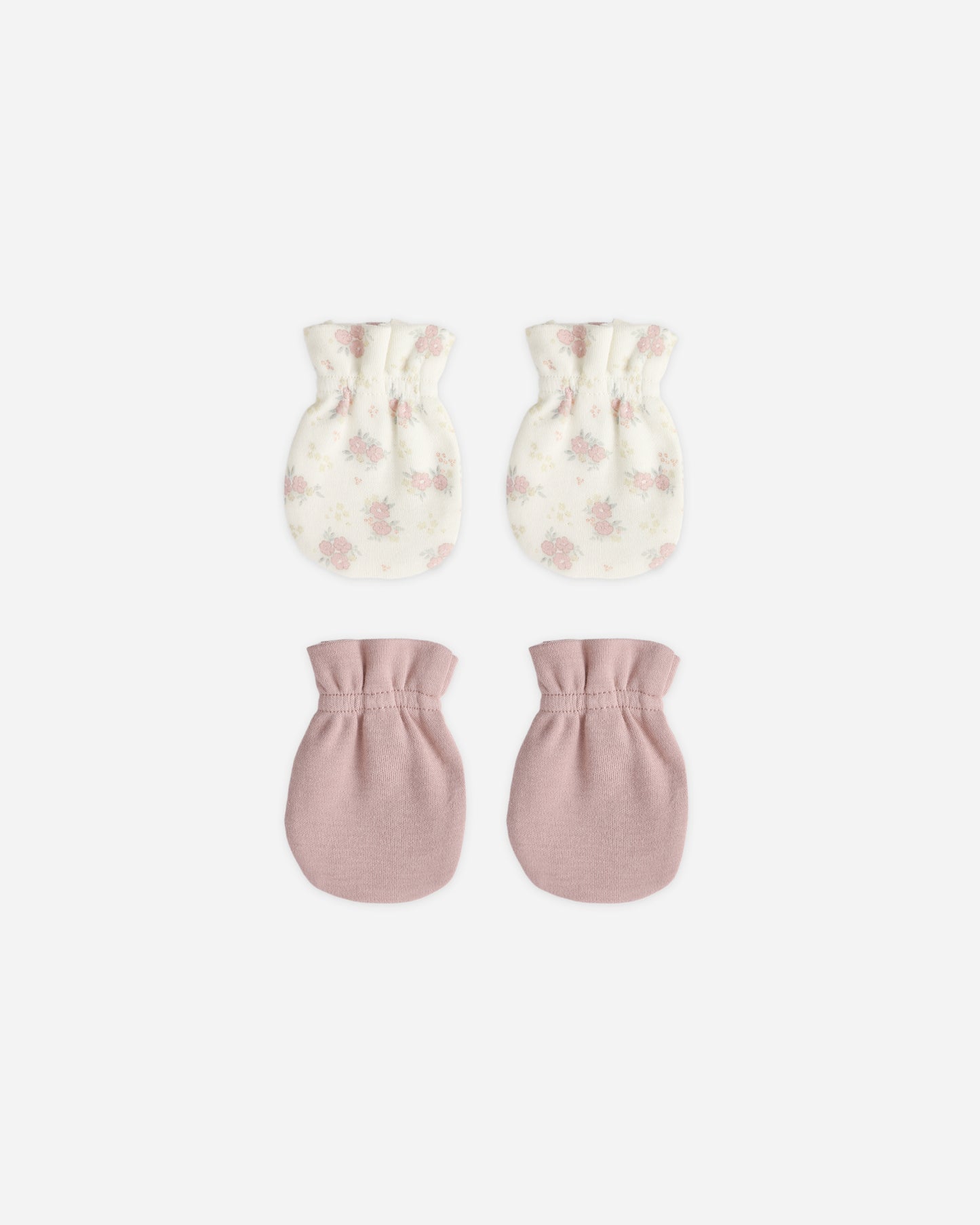 No Scratch Mittens Set Mauve, Flower Field - Rylee + Cru | Kids Clothes | Trendy Baby Clothes | Modern Infant Outfits |