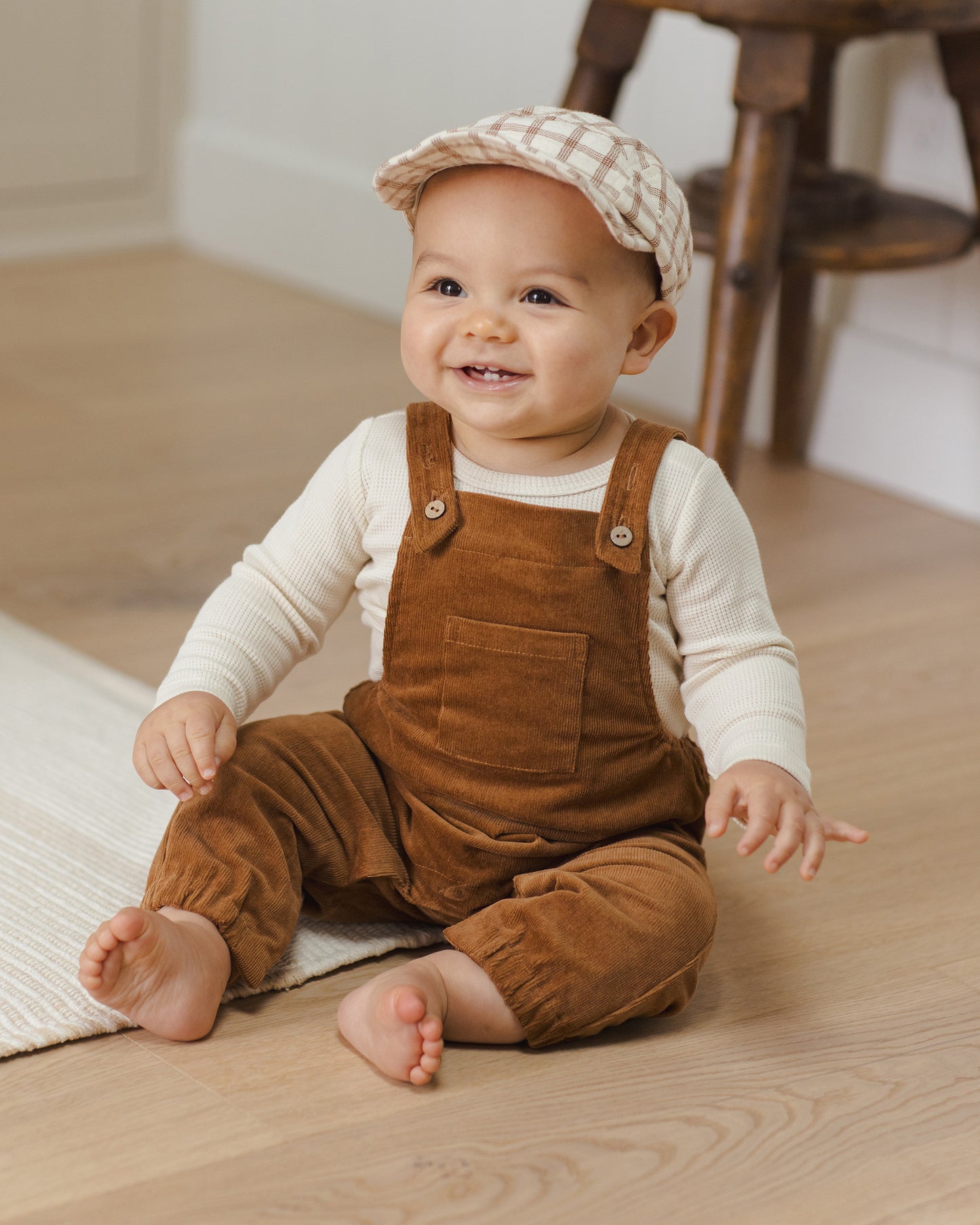 Corduroy Baby Overalls || Cinnamon