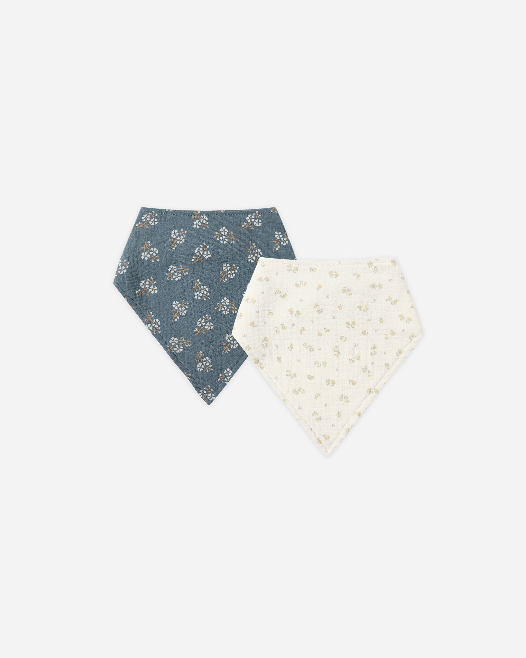 Bandana Scarf, 2 Pack || Golden Floral, Blue Floral - Rylee + Cru | Kids Clothes | Trendy Baby Clothes | Modern Infant Outfits |