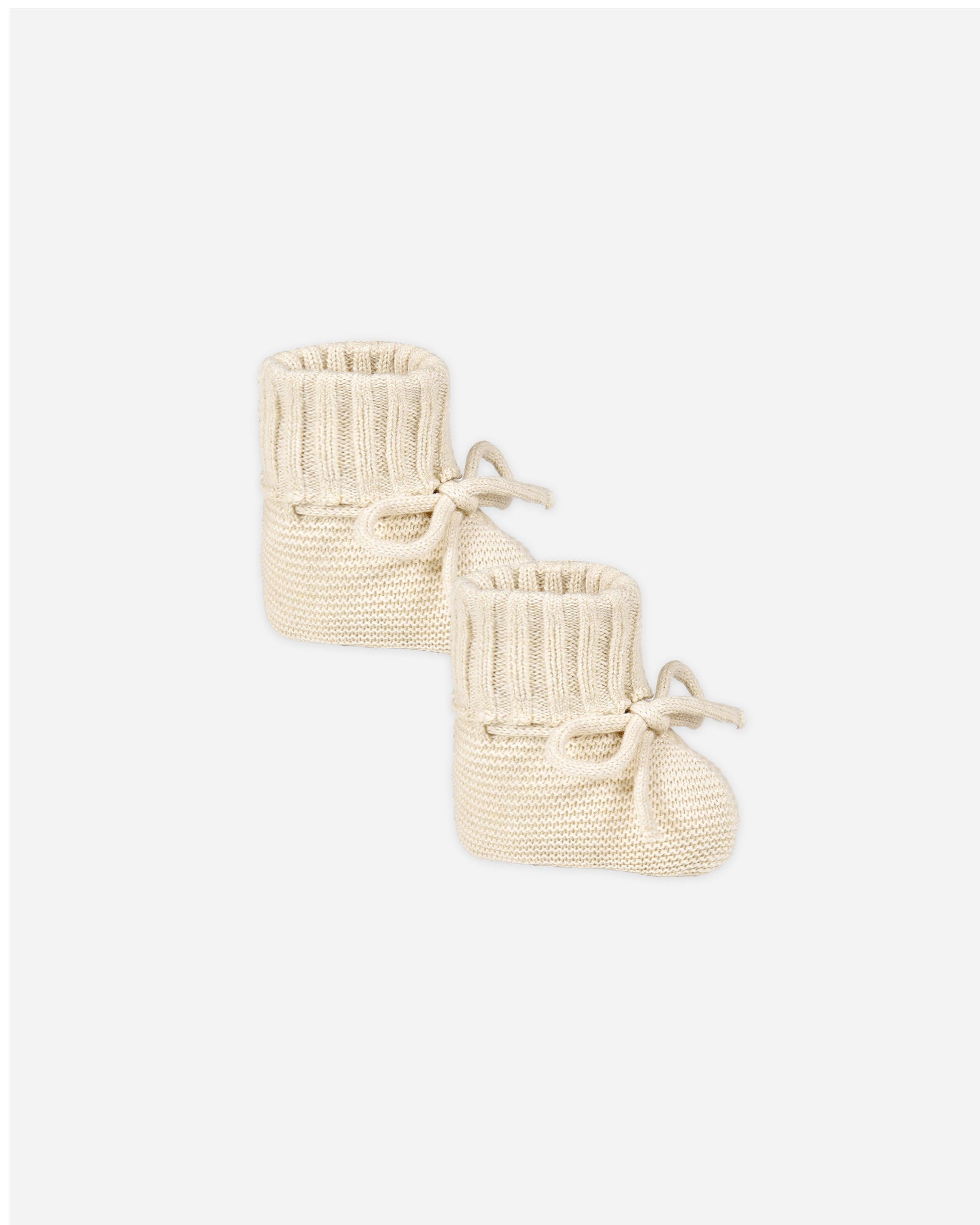 Knit Booties || Heathered Natural - Rylee + Cru | Kids Clothes | Trendy Baby Clothes | Modern Infant Outfits |