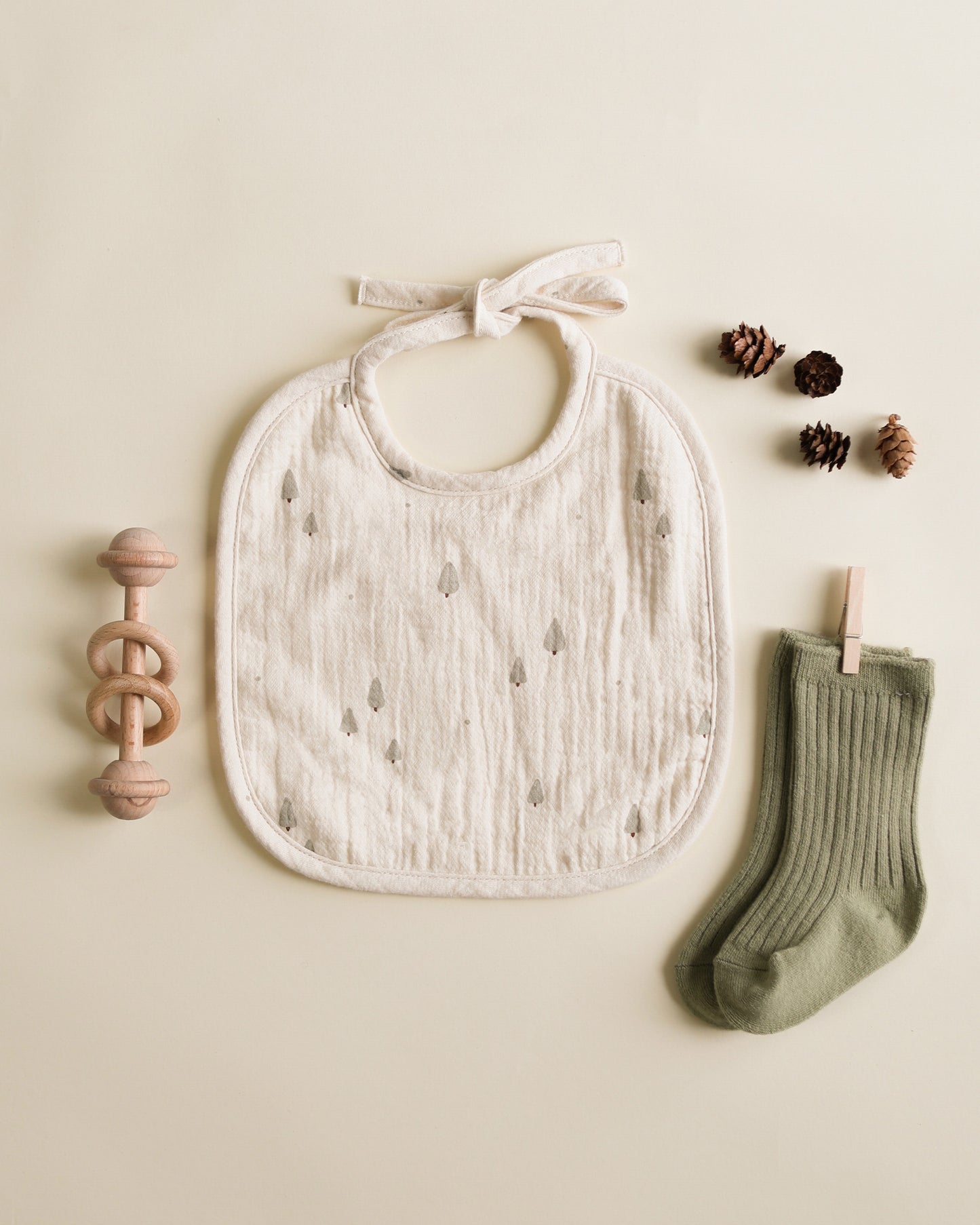 Woven Tie Bib || Trees - Rylee + Cru | Kids Clothes | Trendy Baby Clothes | Modern Infant Outfits |