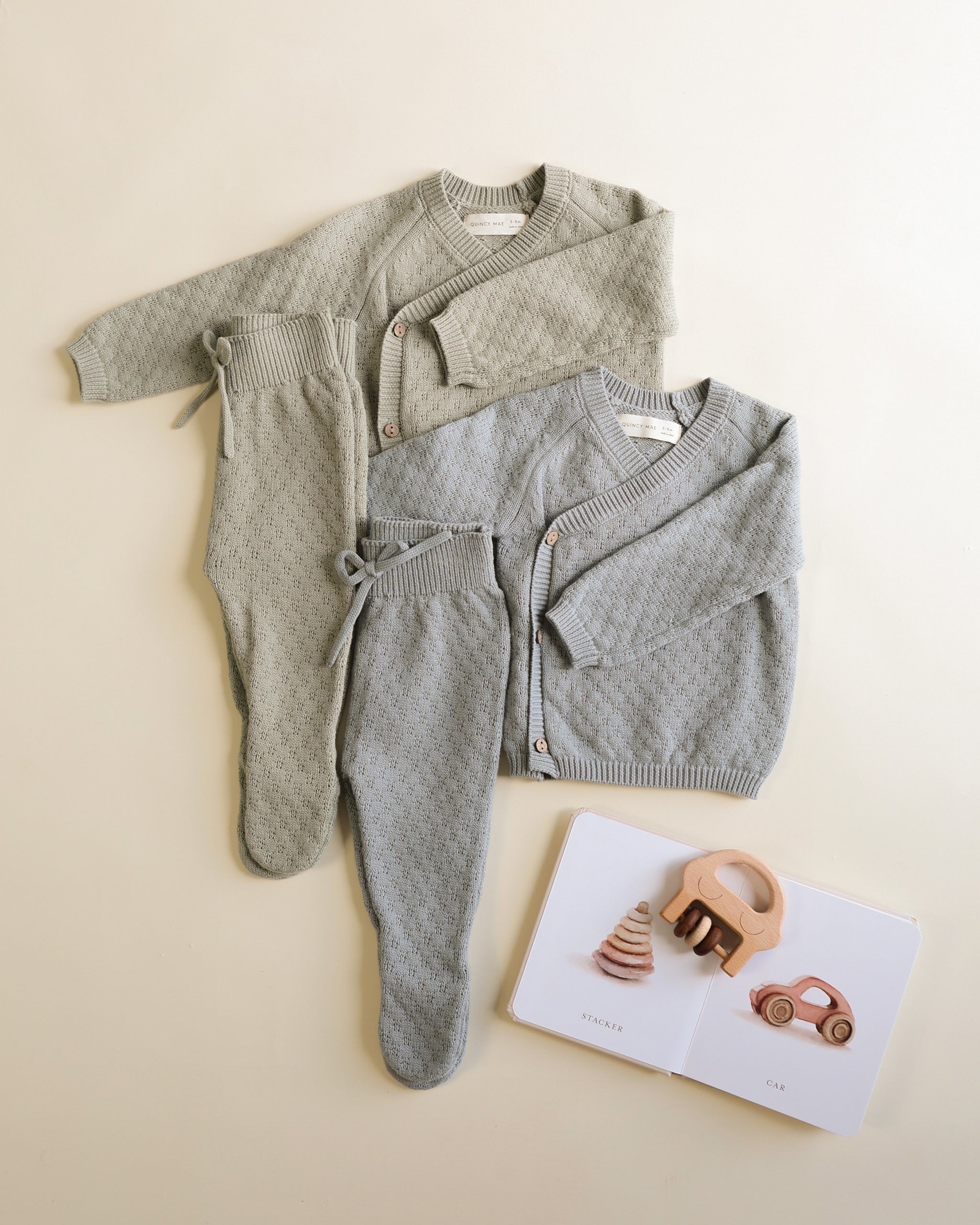 Knit Wrap Top + Pant Set || Fern - Rylee + Cru | Kids Clothes | Trendy Baby Clothes | Modern Infant Outfits |