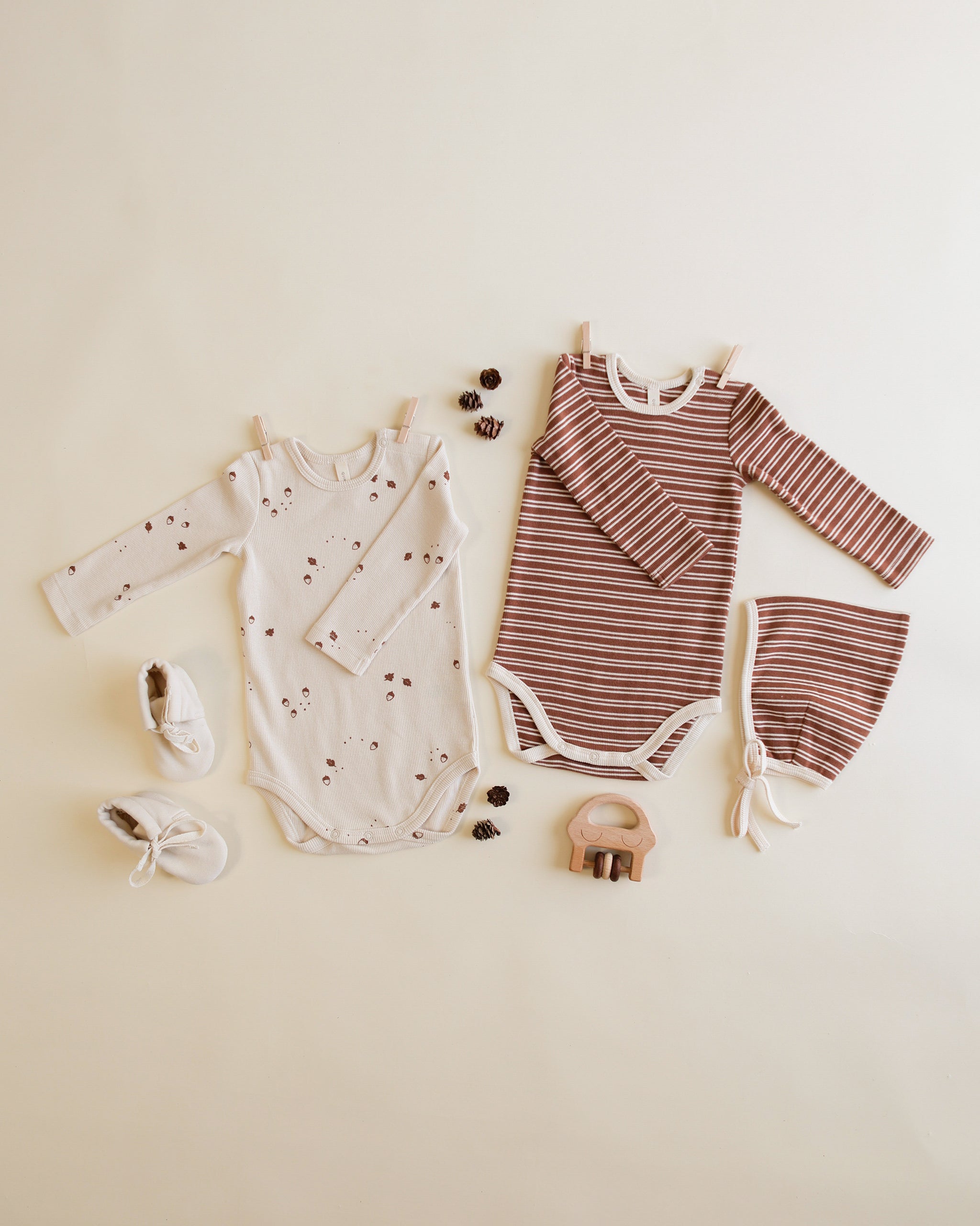 Baby Booties || Natural - Rylee + Cru | Kids Clothes | Trendy Baby Clothes | Modern Infant Outfits |