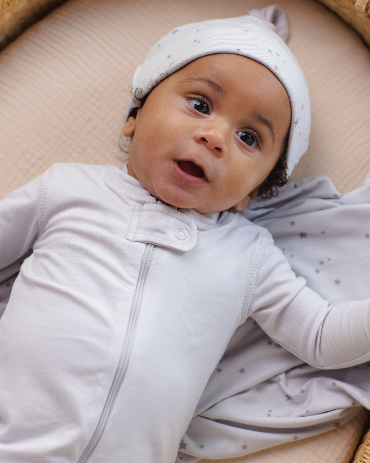 Zip Longsleeve Sleeper Footie Fog - Rylee + Cru | Kids Clothes | Trendy Baby Clothes | Modern Infant Outfits |