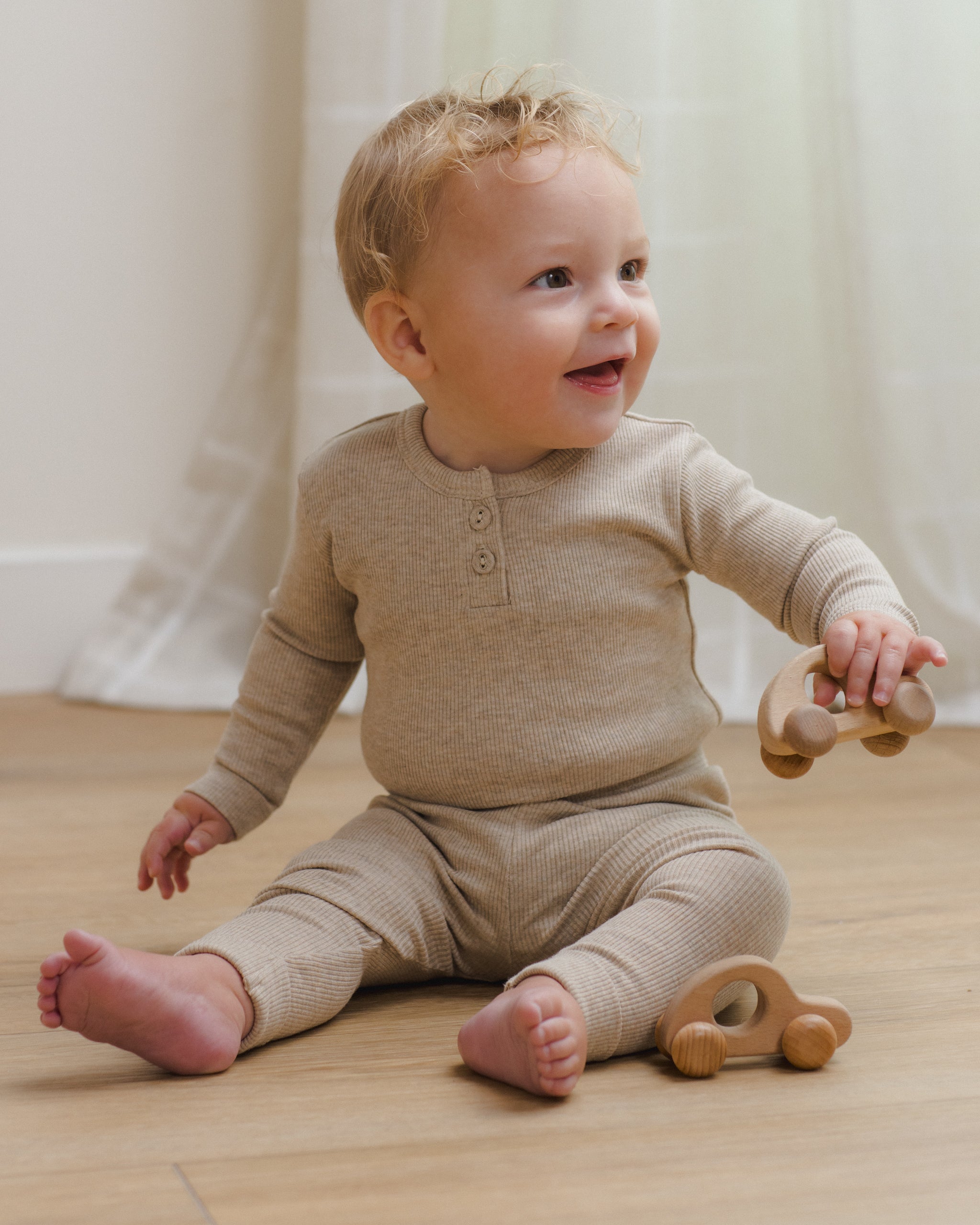 Ribbed Legging Taupe - Rylee + Cru | Kids Clothes | Trendy Baby Clothes | Modern Infant Outfits |