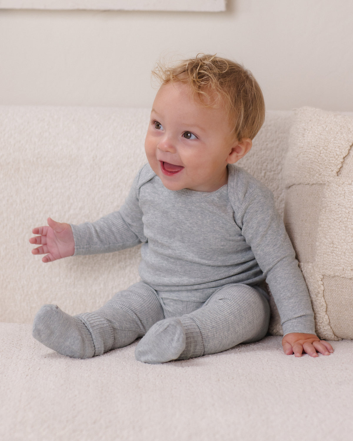 Ribbed Tee And Legging Set Dusty Blue - Rylee + Cru | Kids Clothes | Trendy Baby Clothes | Modern Infant Outfits |