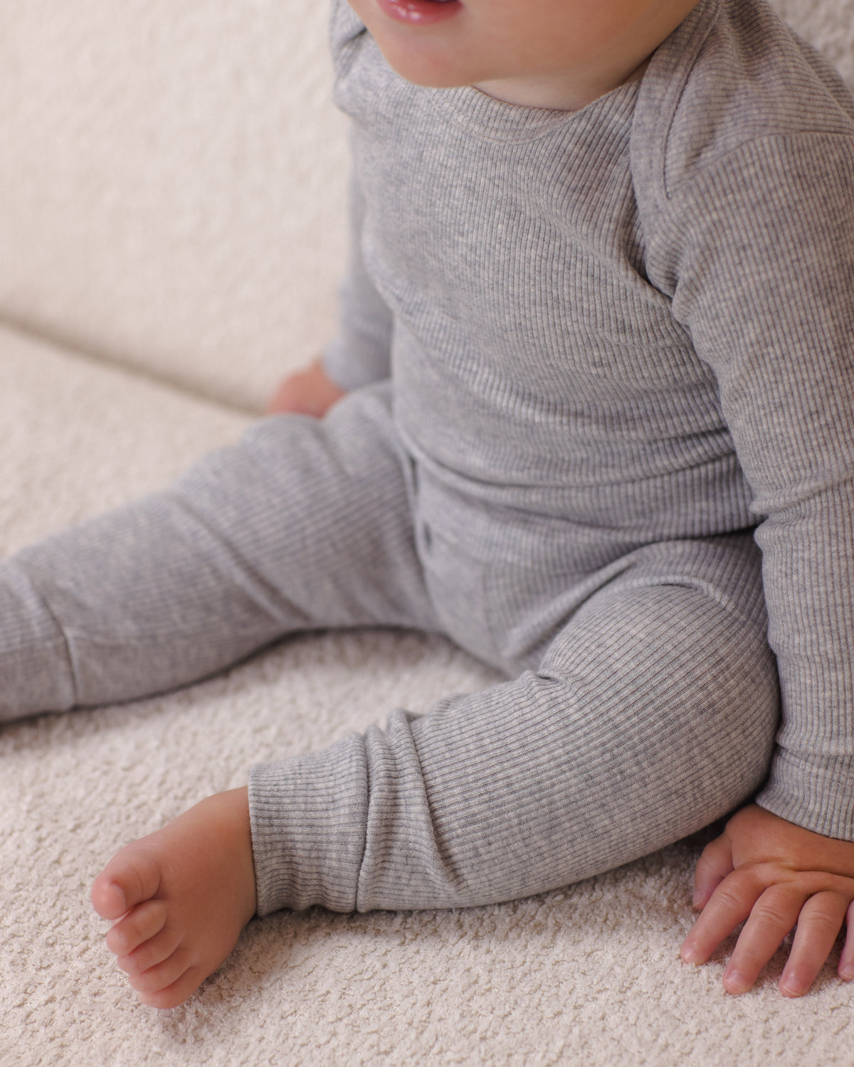 Ribbed Tee And Legging Set Dusty Blue - Rylee + Cru | Kids Clothes | Trendy Baby Clothes | Modern Infant Outfits |