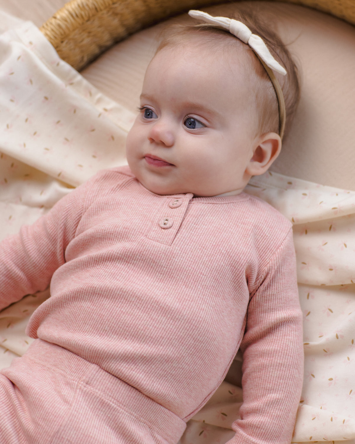 Ribbed Long Sleeve Onesie Rose - Rylee + Cru | Kids Clothes | Trendy Baby Clothes | Modern Infant Outfits |