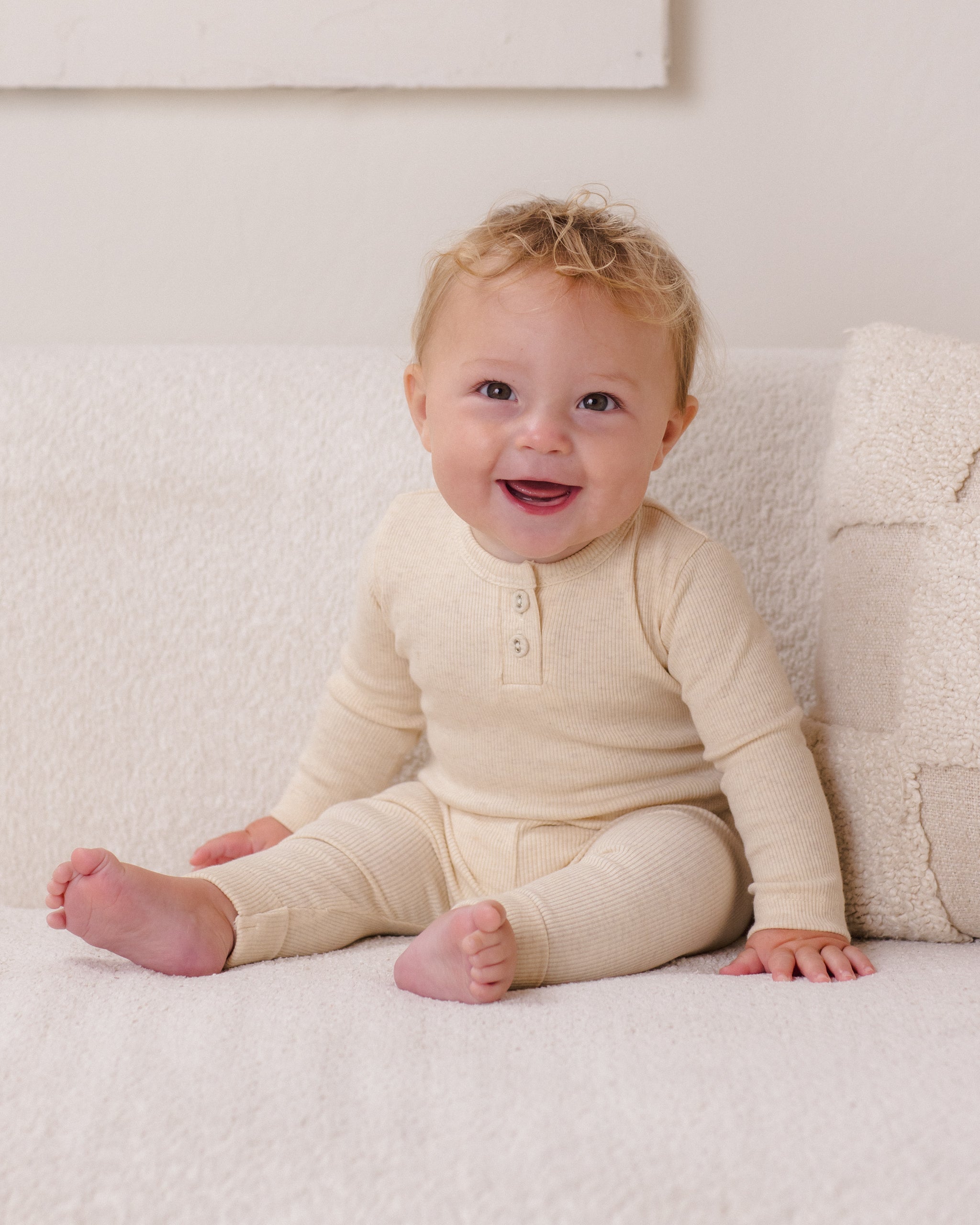 Ribbed Legging Oatmeal - Rylee + Cru | Kids Clothes | Trendy Baby Clothes | Modern Infant Outfits |