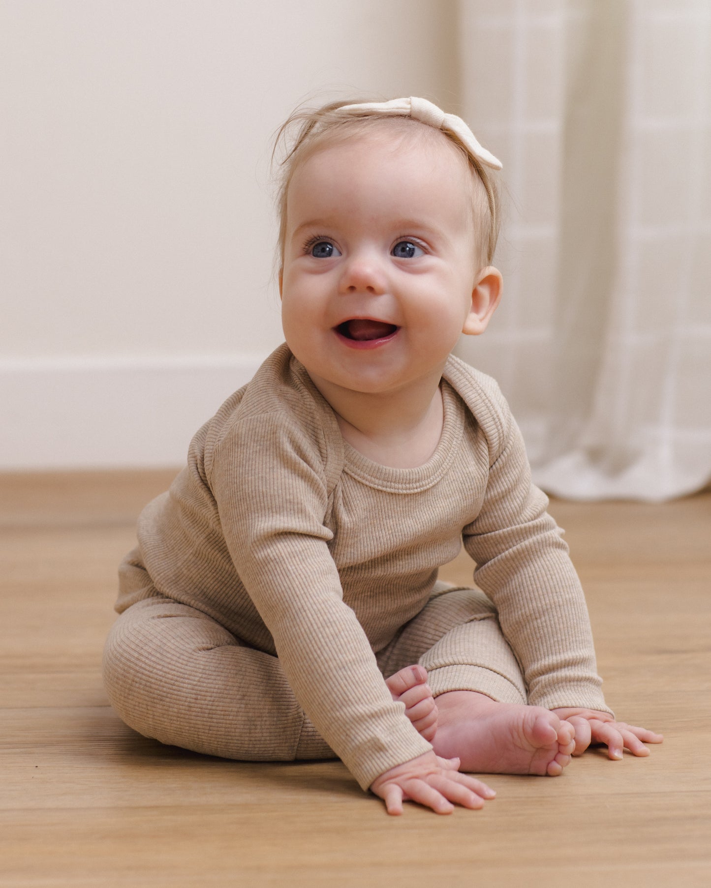 Ribbed Tee And Legging Set Taupe - Rylee + Cru | Kids Clothes | Trendy Baby Clothes | Modern Infant Outfits |