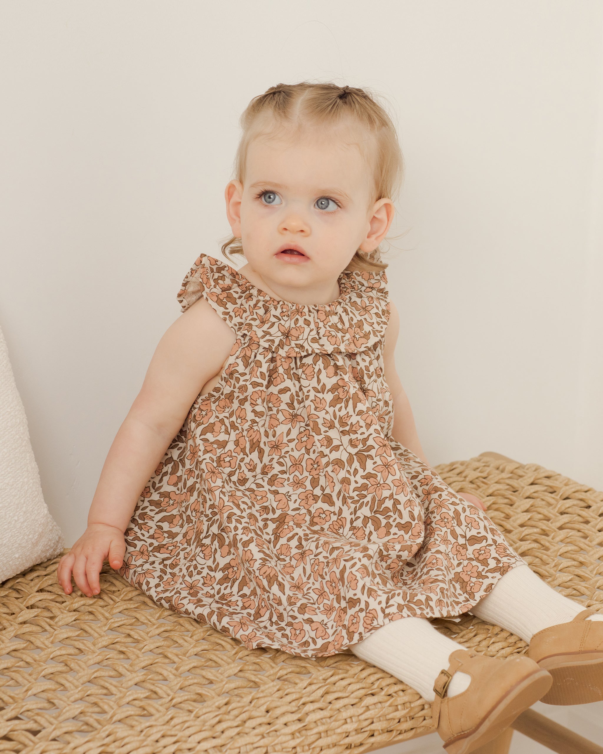 Isla Dress || Camellia - Rylee + Cru | Kids Clothes | Trendy Baby Clothes | Modern Infant Outfits |