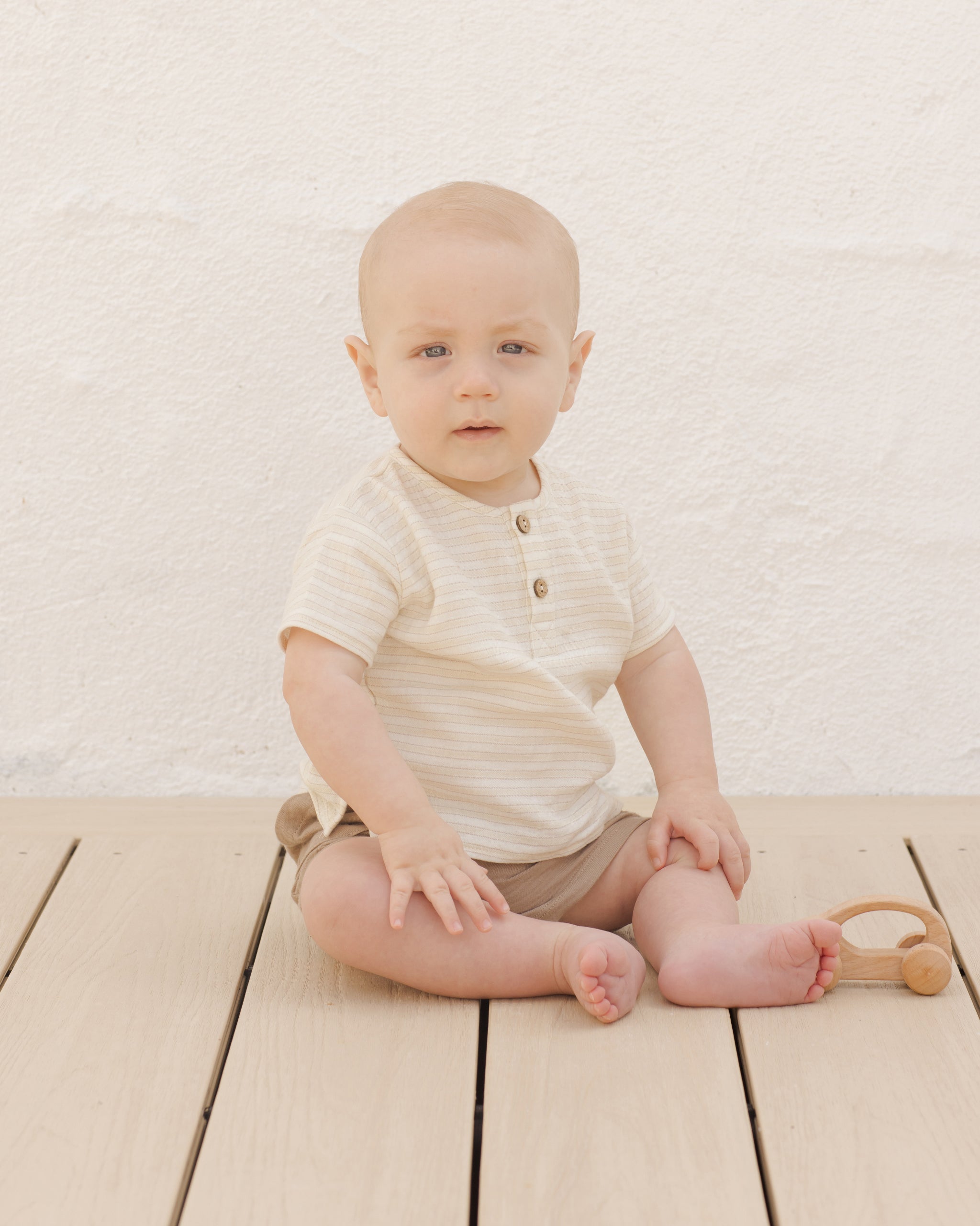 Henry Top || Lemon Stripe - Rylee + Cru | Kids Clothes | Trendy Baby Clothes | Modern Infant Outfits |
