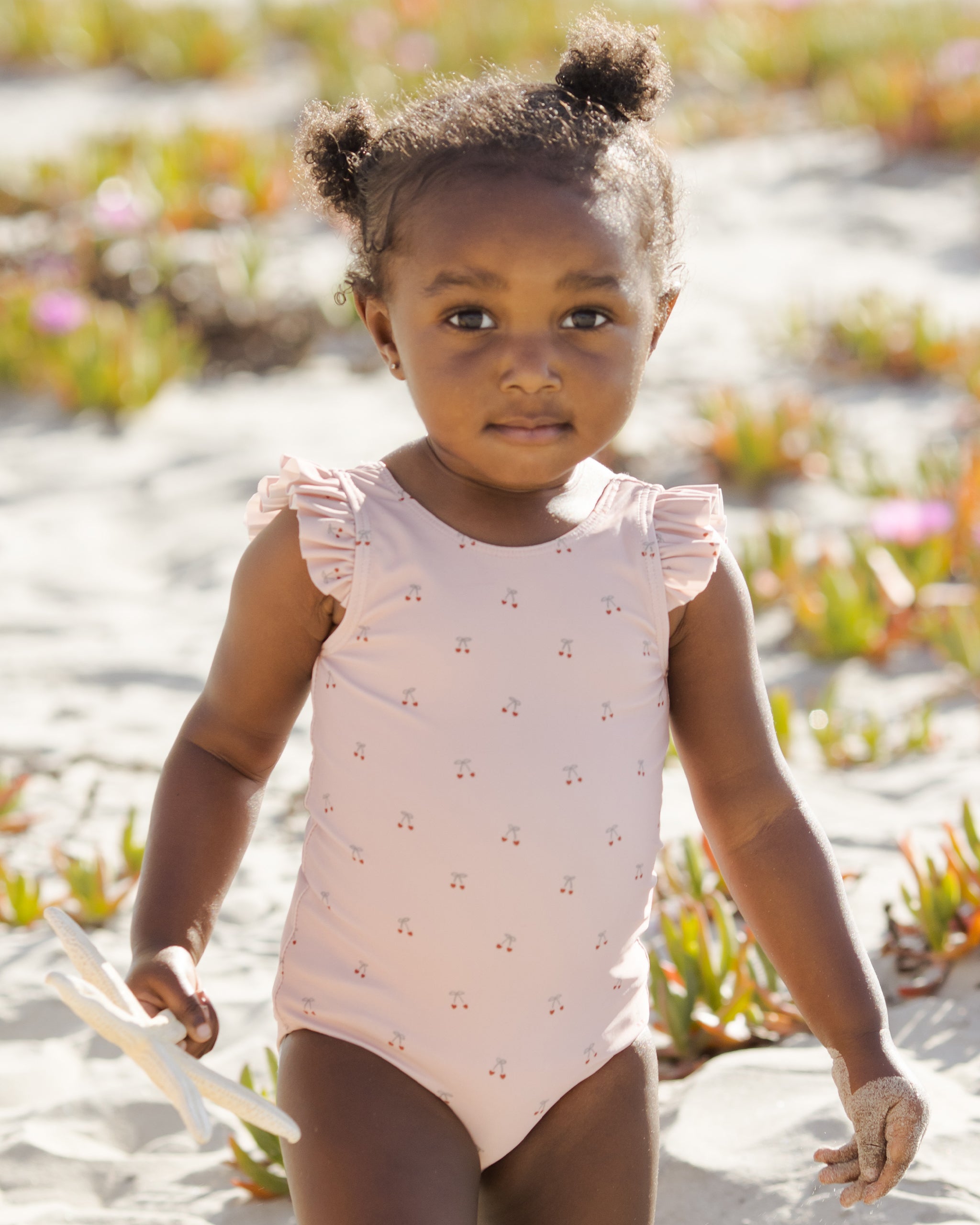 Flutter One-Piece Swimsuit || Cherries - Rylee + Cru | Kids Clothes | Trendy Baby Clothes | Modern Infant Outfits |