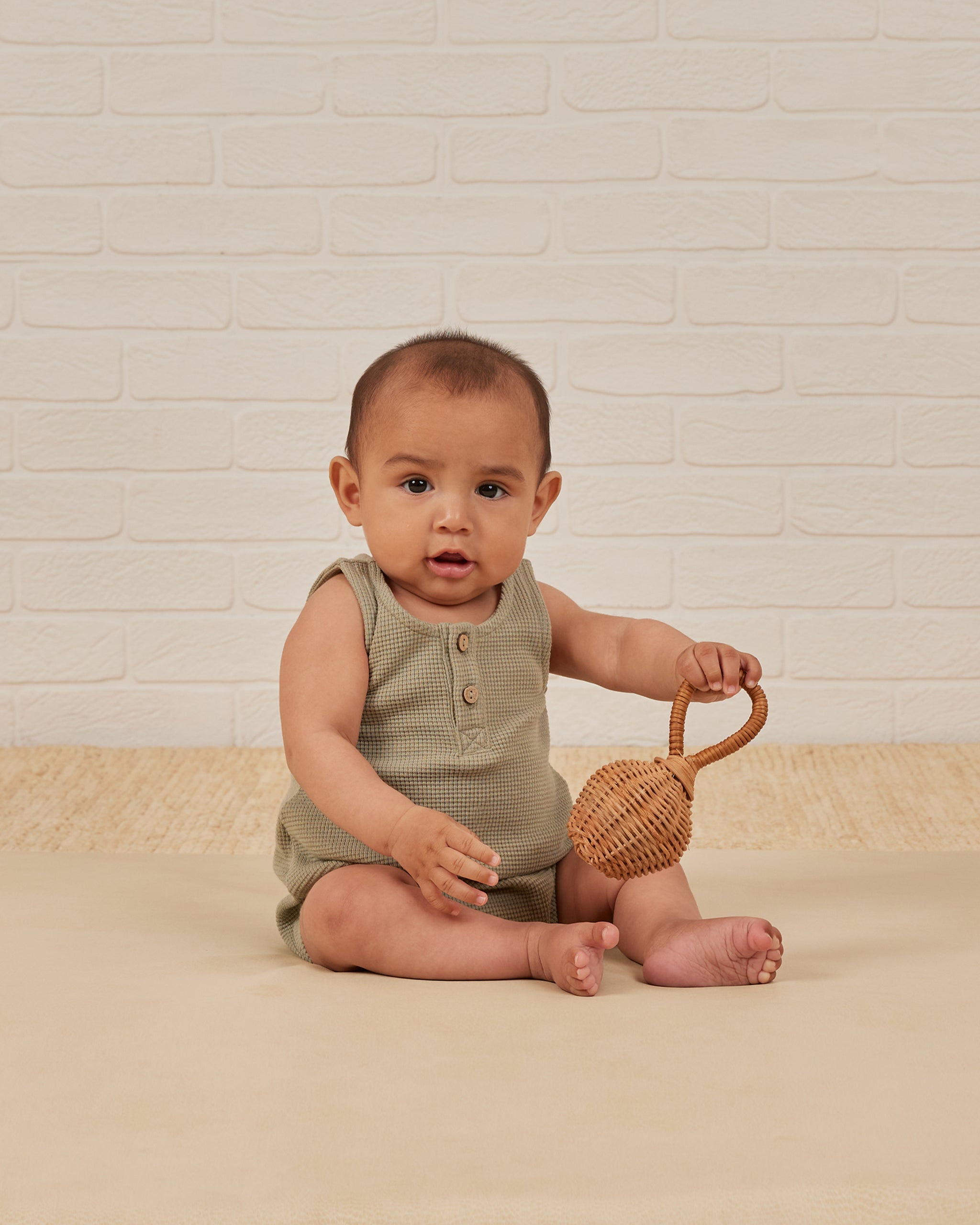 Sleeveless Bubble Romper || Sage - Rylee + Cru | Kids Clothes | Trendy Baby Clothes | Modern Infant Outfits |