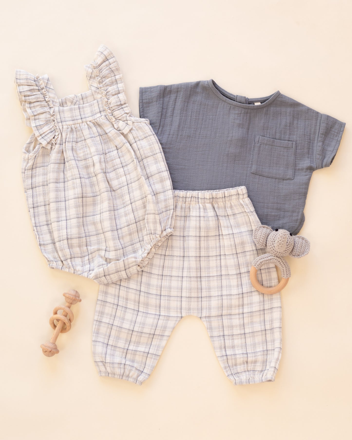 Woven Pant Blue Plaid - Rylee + Cru | Kids Clothes | Trendy Baby Clothes | Modern Infant Outfits |